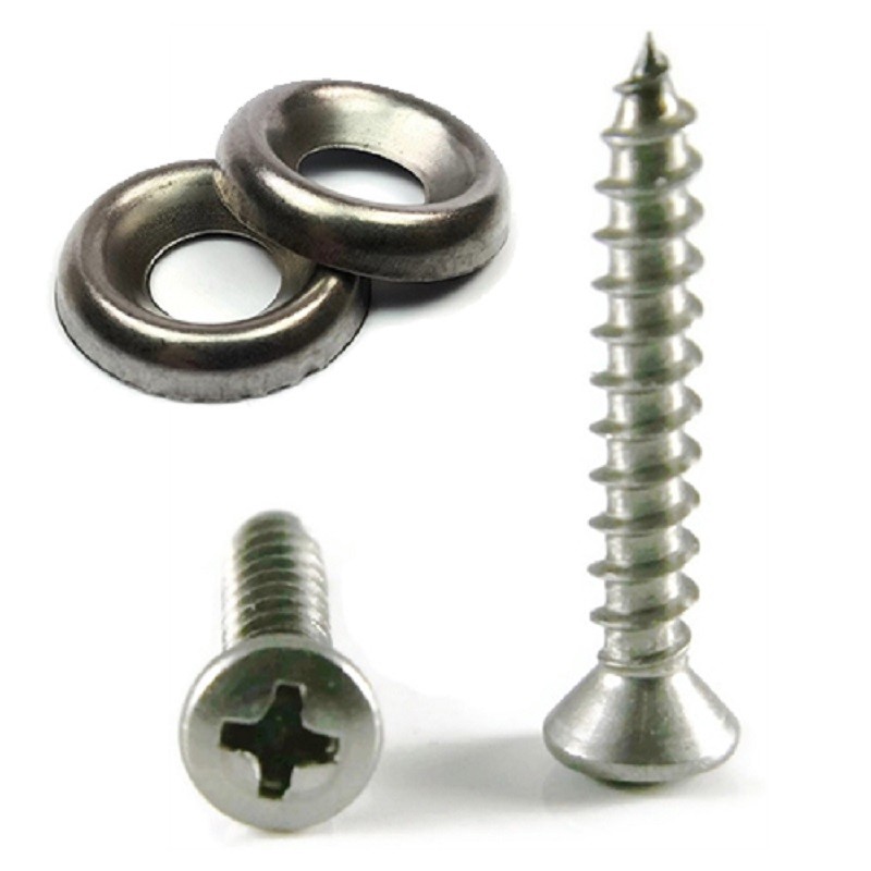 Stainless Steel Phillips Oval Head Sheet Metal Screw Kit with Cup Washers 501pcs