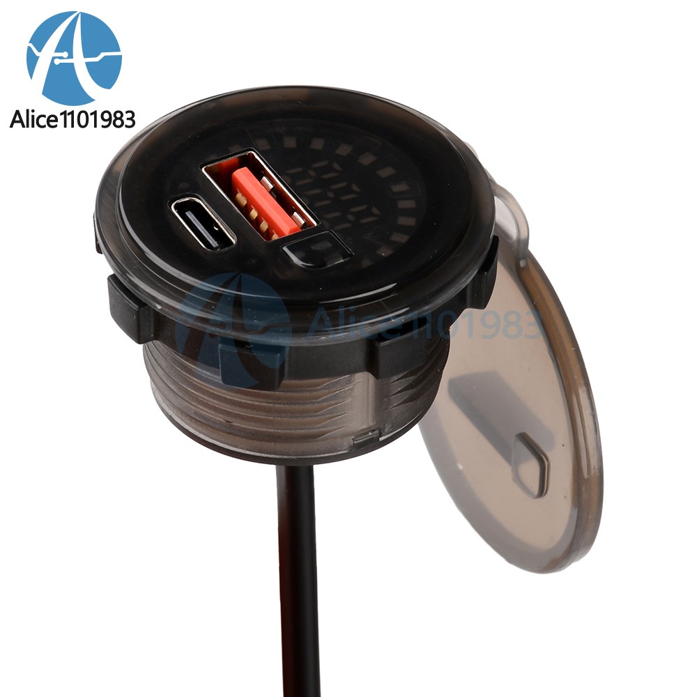 DC 7-30V Waterproof Digital Voltage Battery Capacity Level Indicator Voltmeter