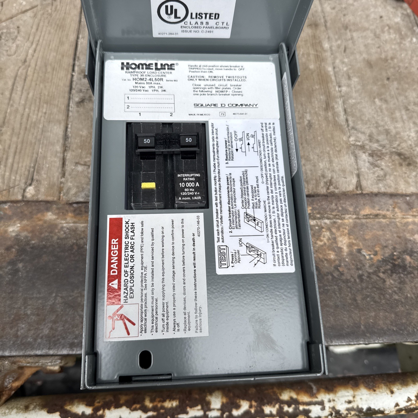 Square D – HOME250SPA Homeline Spa Panel, Load Center With 50-Amp Enclosed Main