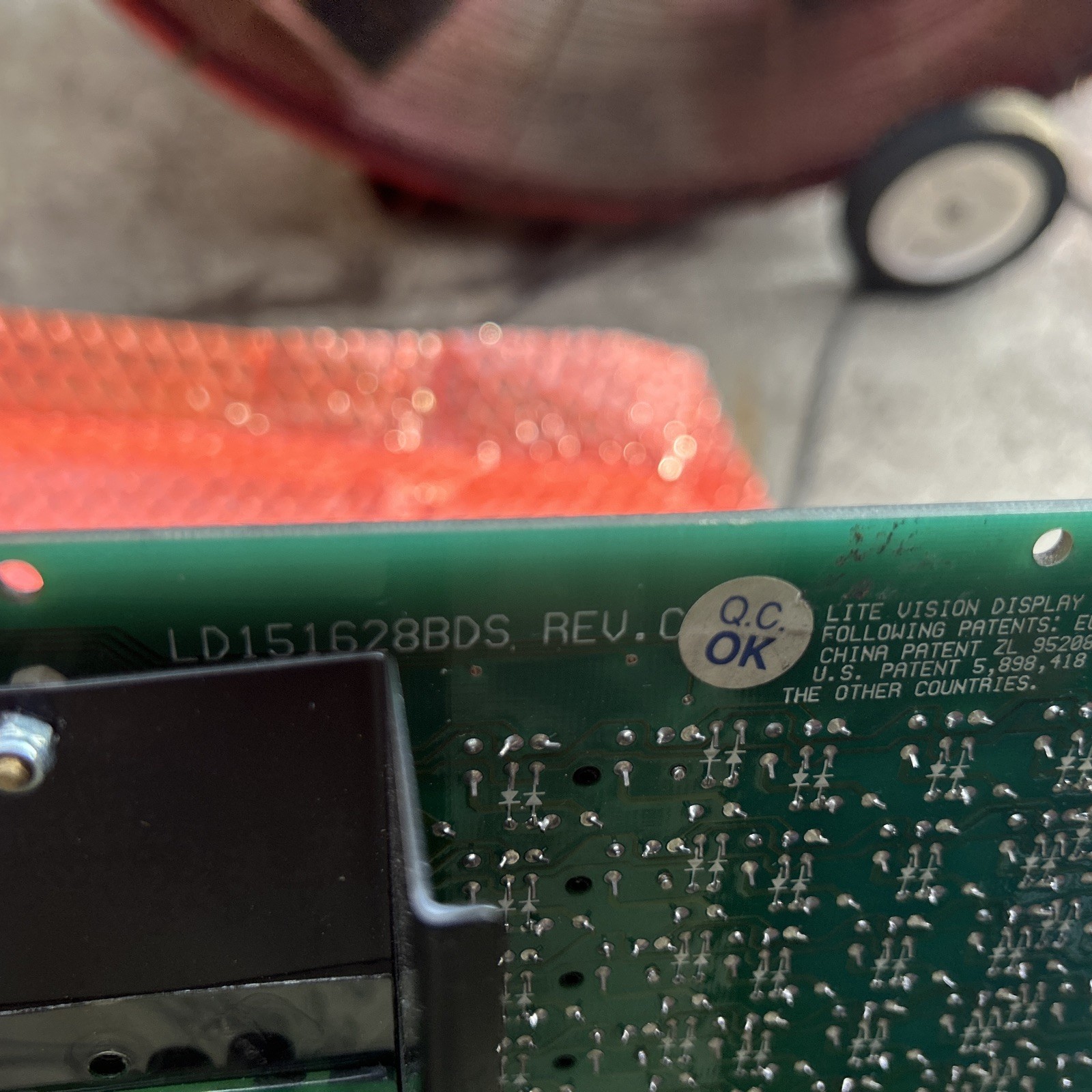 Lite Vision LD151628BDS Rev C Display Controller Board. (Refurbished)