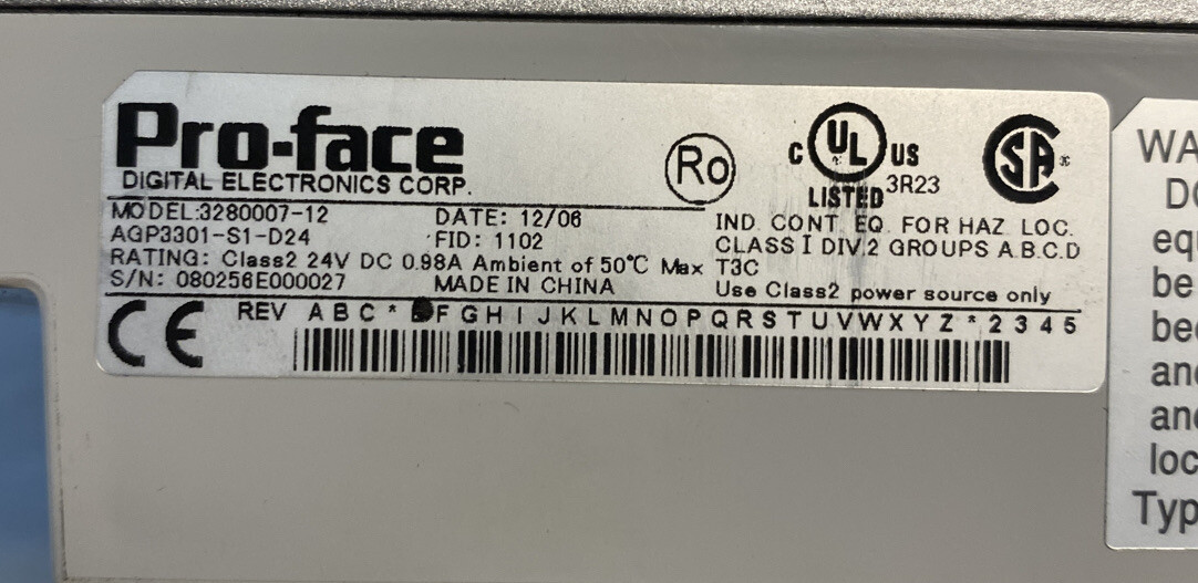 Pro-face,3280007-12,Touch Panel