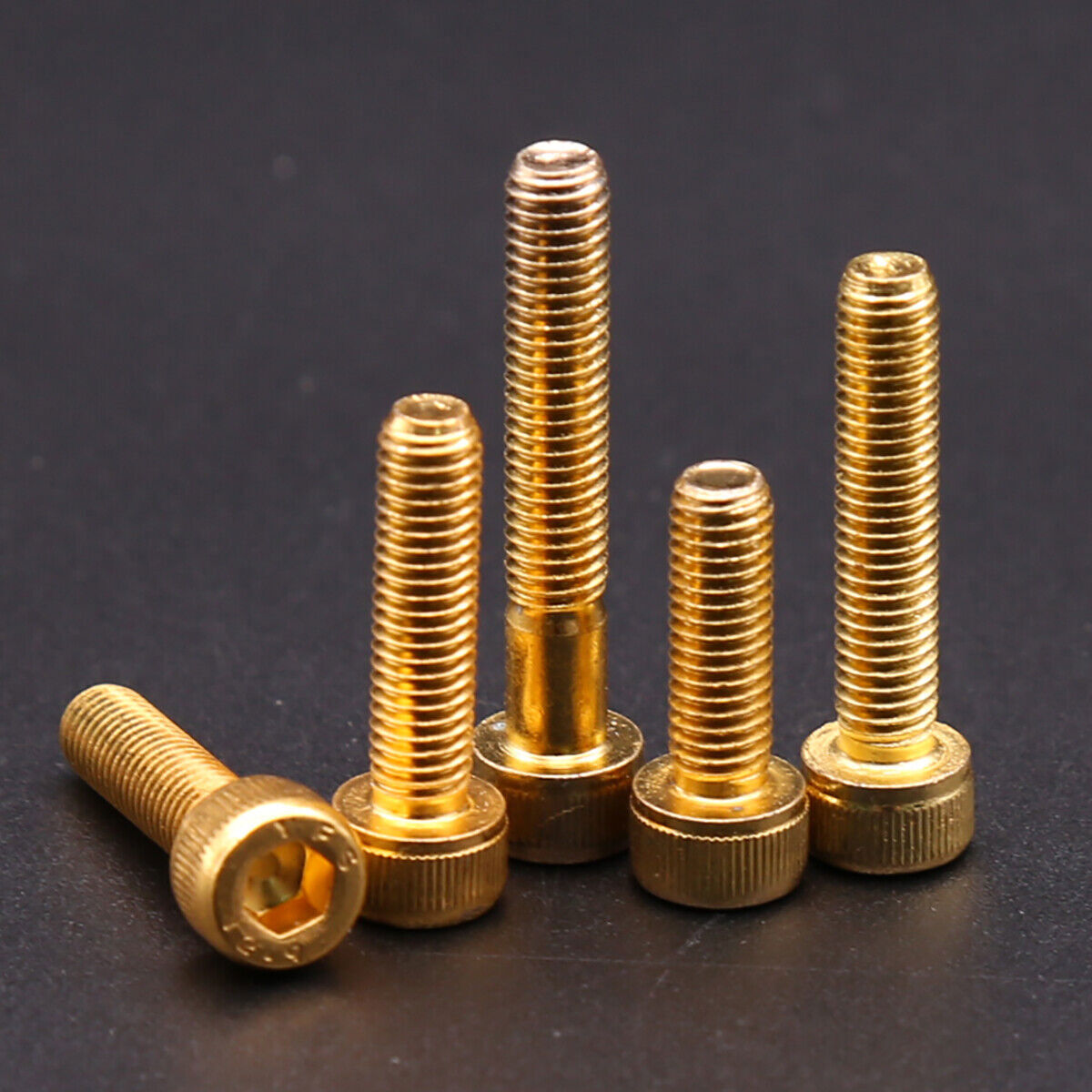 M2-M6 Cup DIN912 Cap Head Socket Screw Hex Head Allen Bolt Gold Titanium Plated