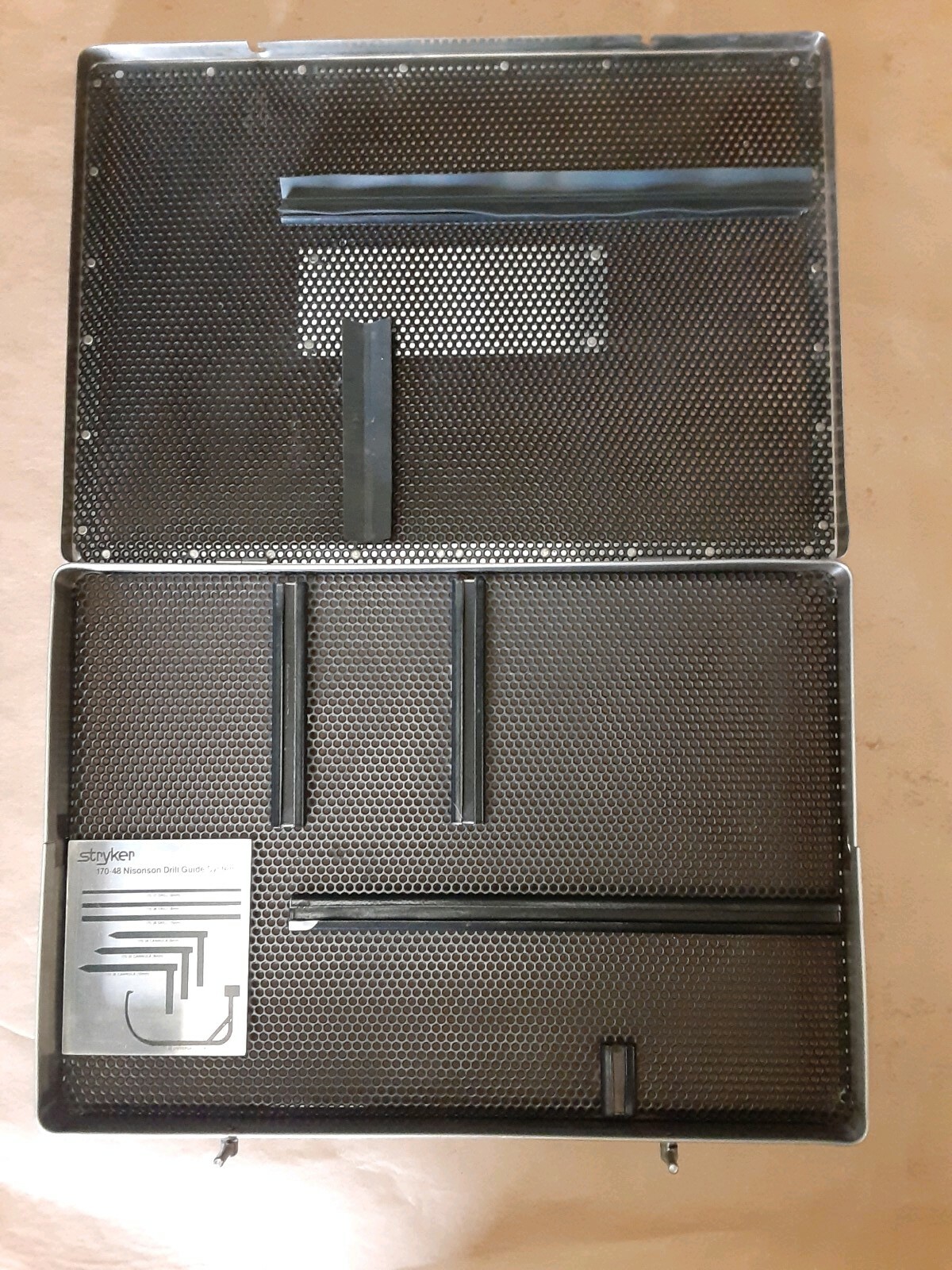 Stryker Product No 170-45 – 2 Nisonson drill Guide Sterilization Case only