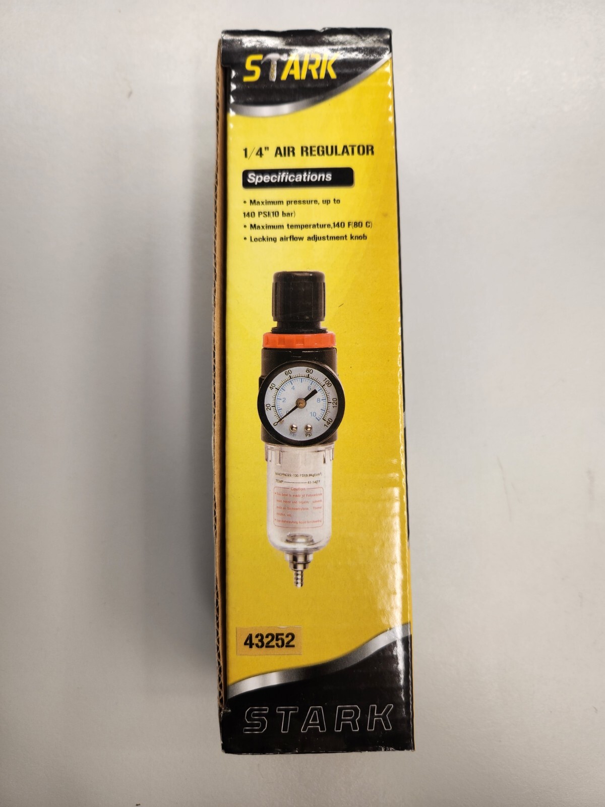 1/4″ Air Compressor Regulator w/ Gauge Stark Usa New