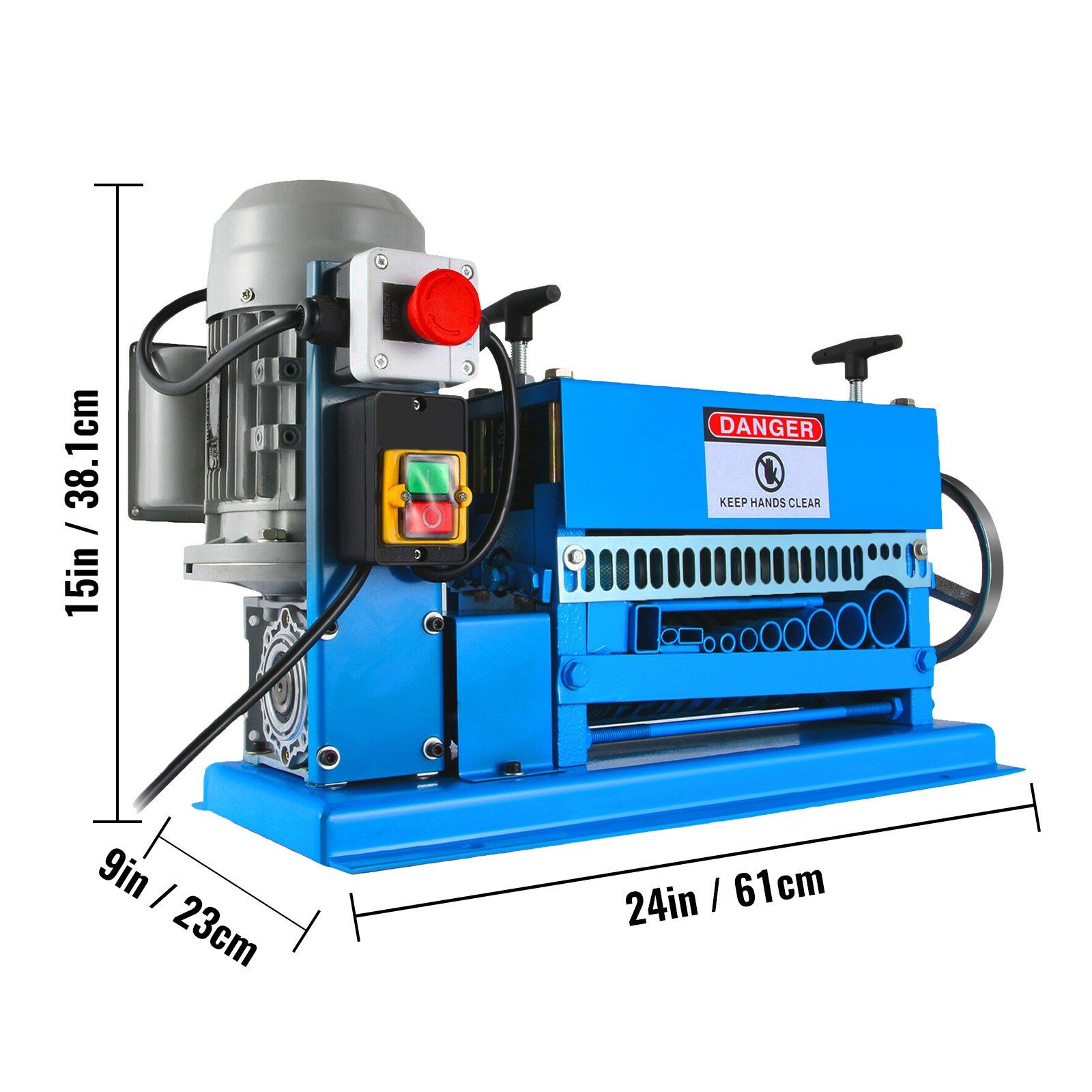 VEVOR Electric Wire Stripping Machine 1.5-38mm Cable Stripper 0.06″-1.5″ 1/2HP