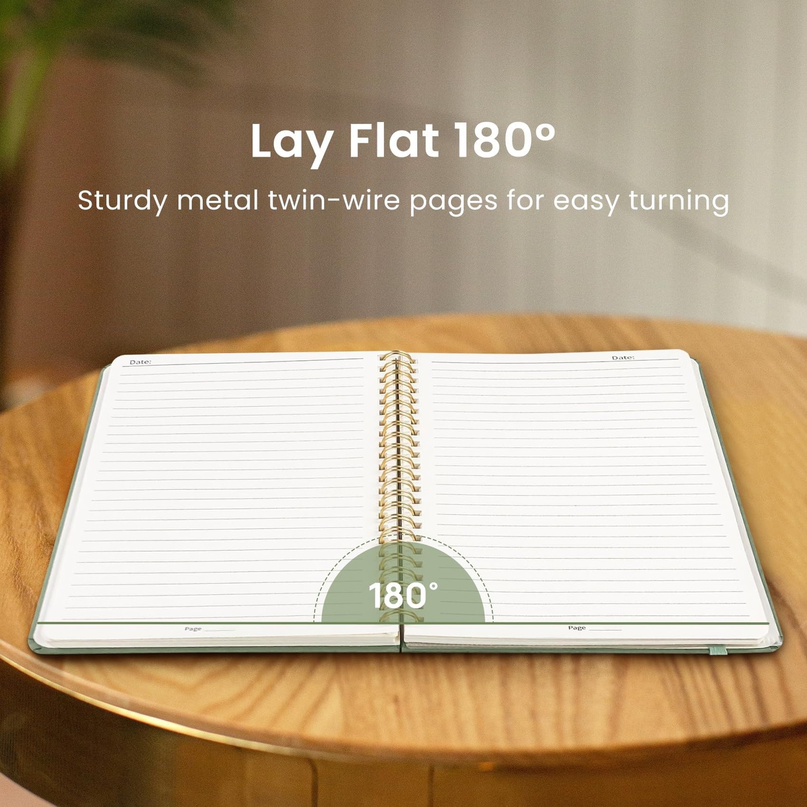 Taja Lined Spiral Journal Notebook for Women & Men, 140 Pages, College Ruled …