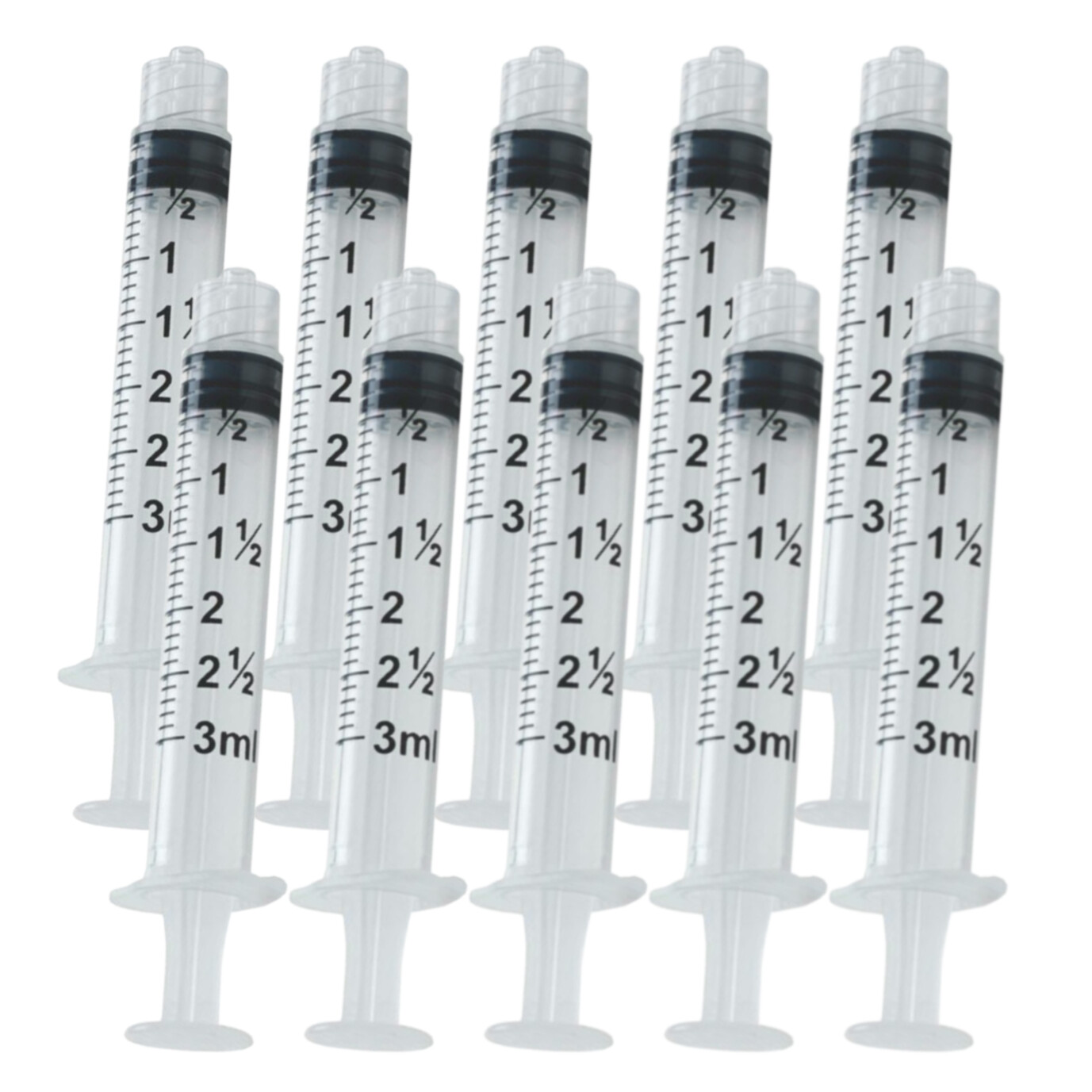 Syringe 3cc/3ml with syringe cap – 10 Pack