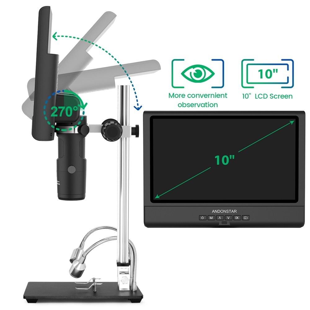Andonstar AD209 10-inch LCD Screen Digital Microscope for Phone Repair ot25