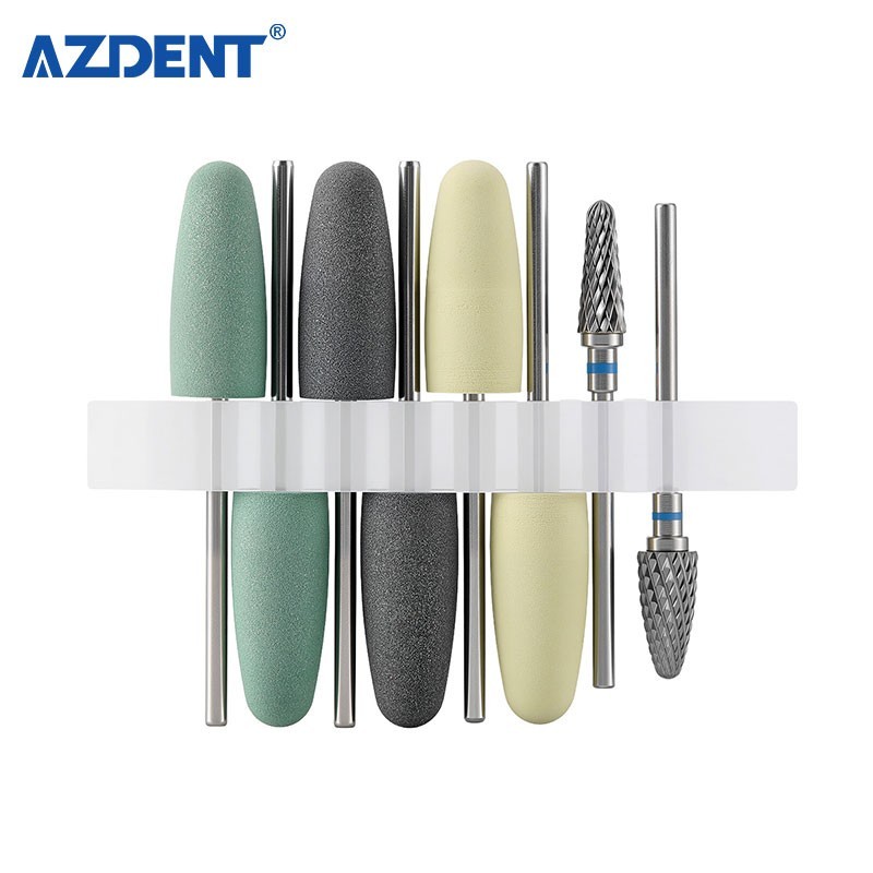 AZDENT Dental Resin Base Acrylic Polishing Burs Kit HP Tungsten Carbide Polisher