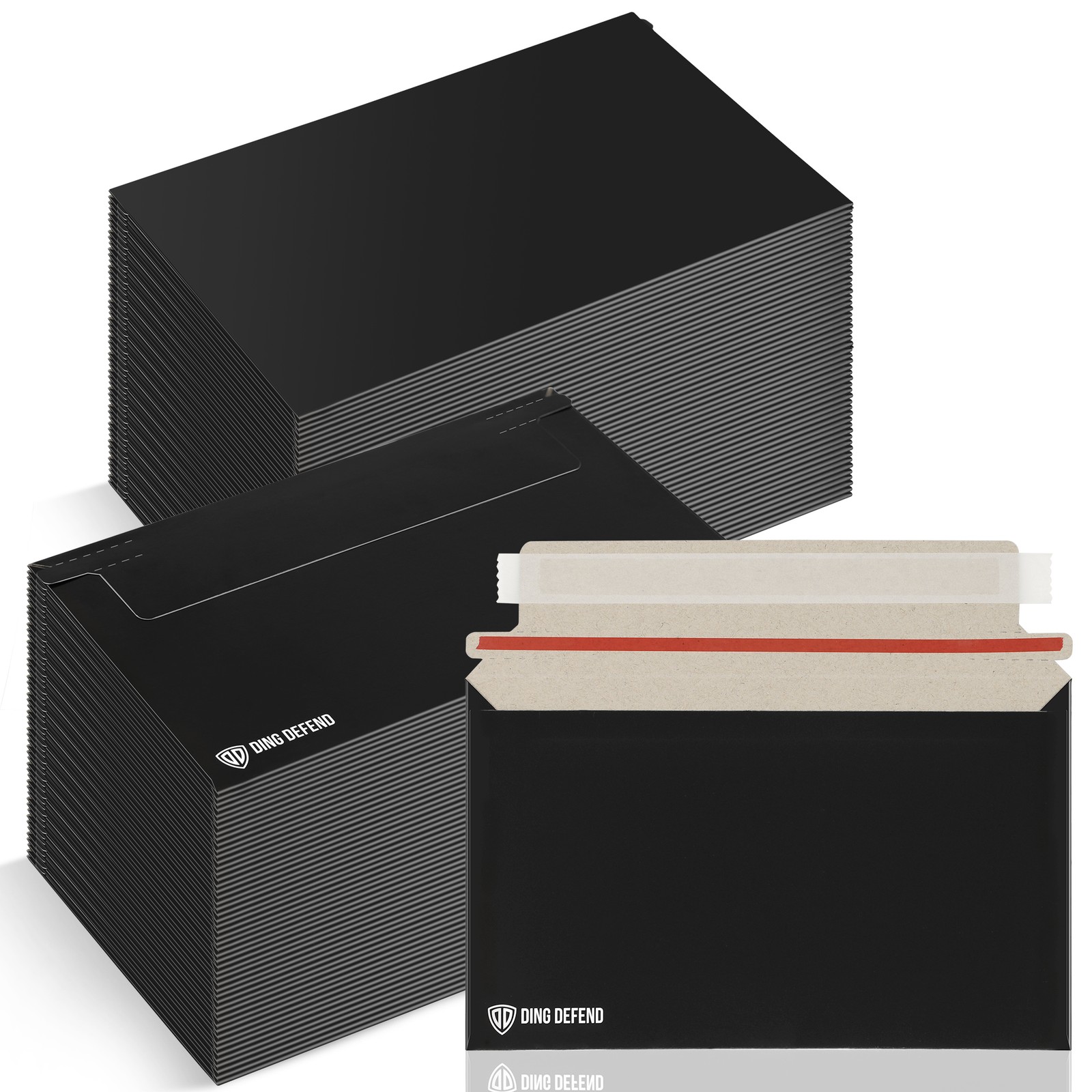 Card Shipping Envelopes 110 Pack – 7 x 4.35 In Trading Cards Self-Adhesive Black