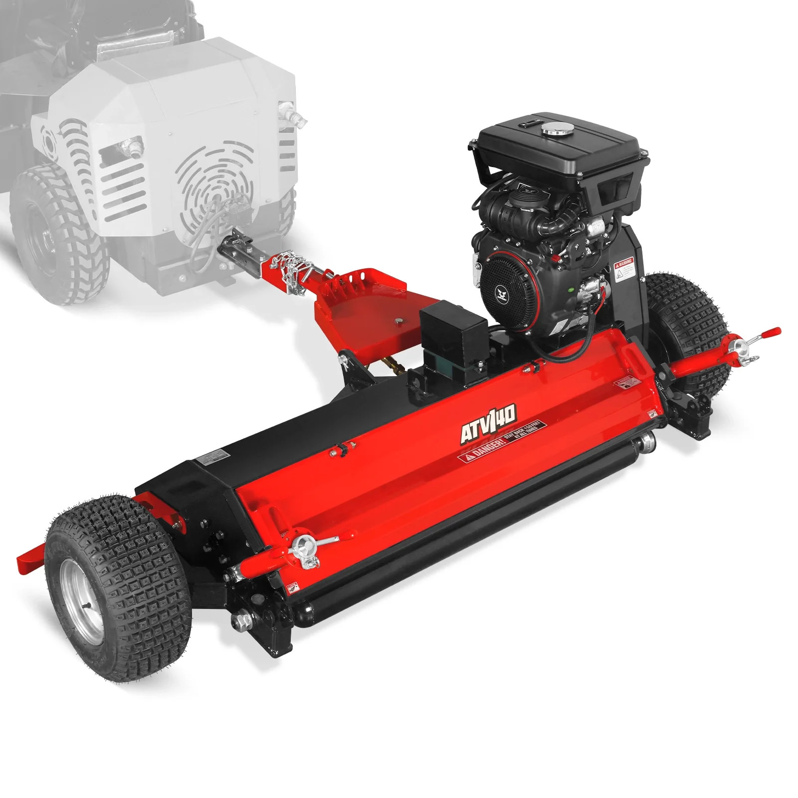 MechMaxx 55″ Tow-Behind ATV Offset Flail Mower 23HP 679cc Engine Powered ATV140