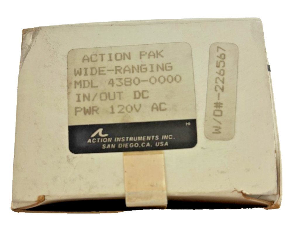 Action Pak 4380-0000 Signal Relay Wide Range Input Output DC 120VAC