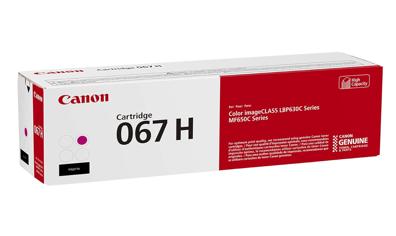 Canon 067H High-Yield Toner 4 Color Set –Works with LBP633Cdw MF653Cdw MF654Cdw