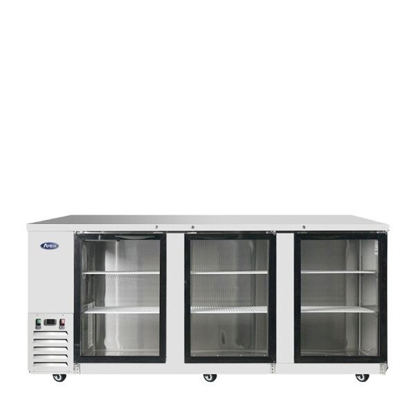 Atosa MBB90GGR, 2-GLASS Door 89″ WIDE BACK BAR COOLER