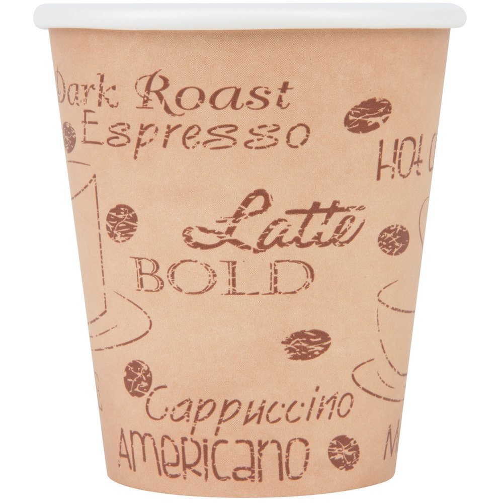 12 oz Disposable Paper Coffee Cafe Cups & Plastic Dome Lids with Hole BPA FREE