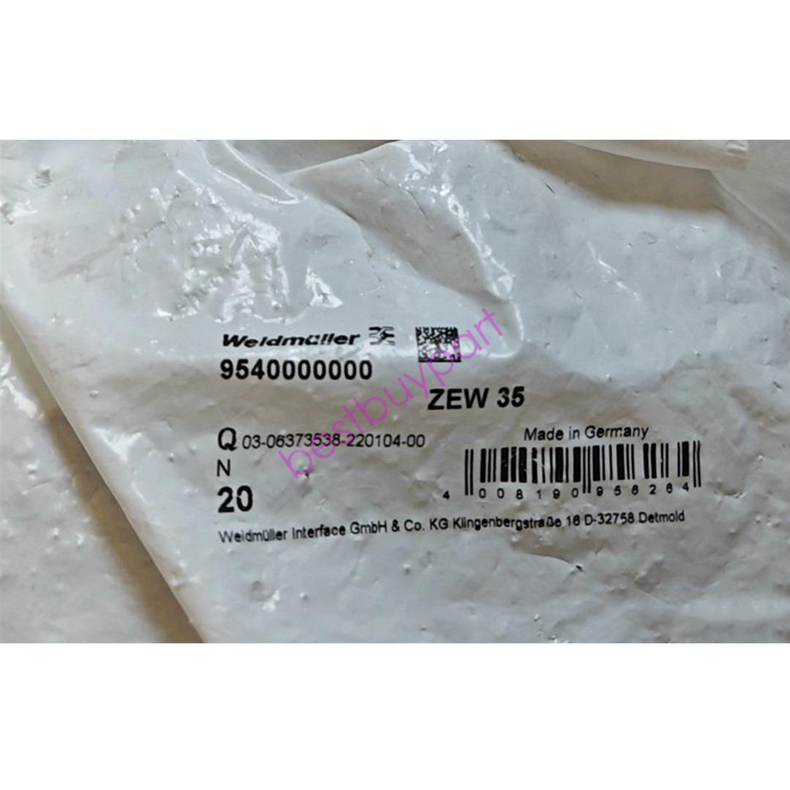 20pcs/Bag New Weidmuller ZEW 35 9540000000 terminal fixing part#QW