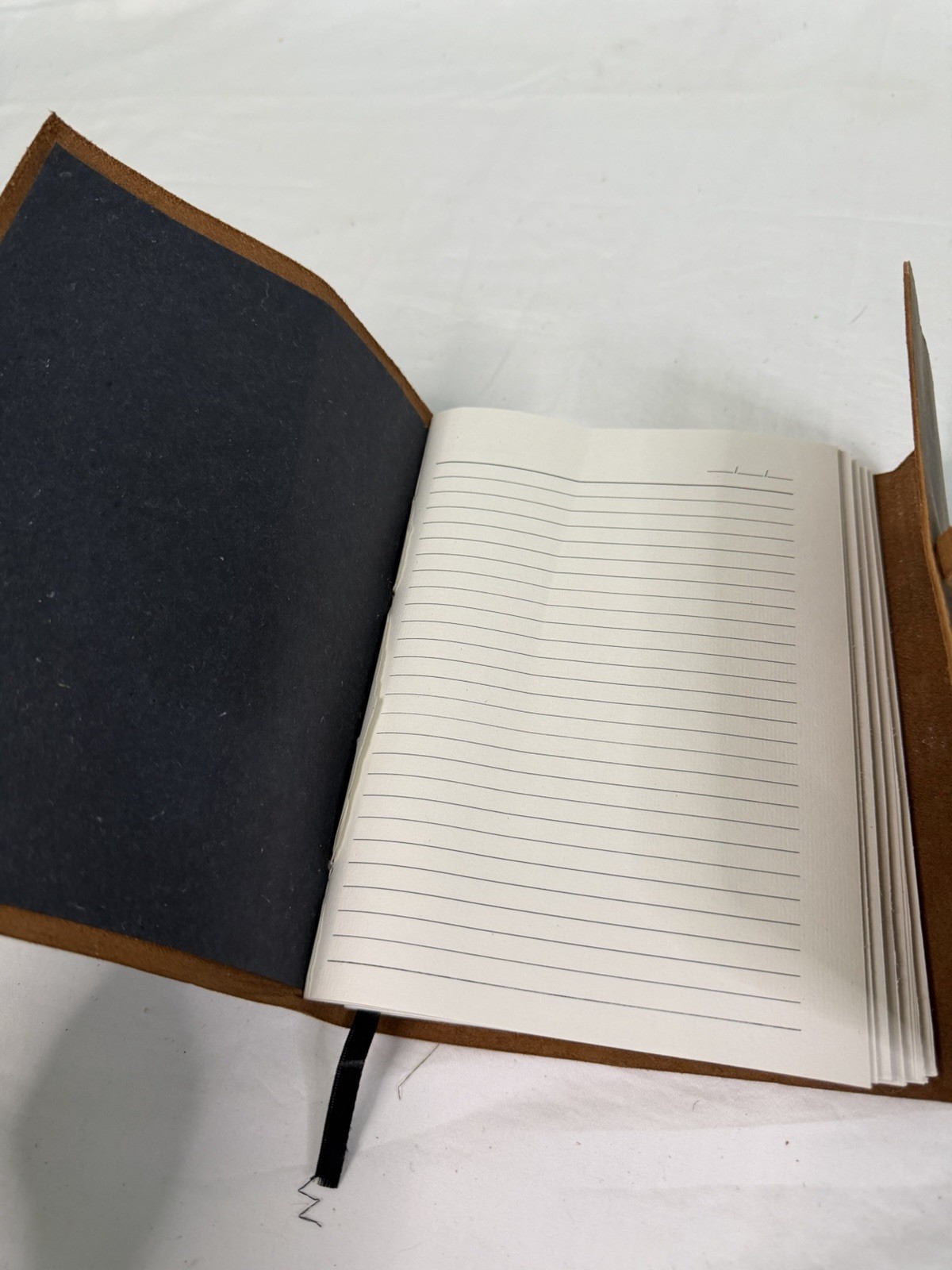 Rustic Leather Journal Notebook Wrap Tie Closure Lined Pages 8.5×6