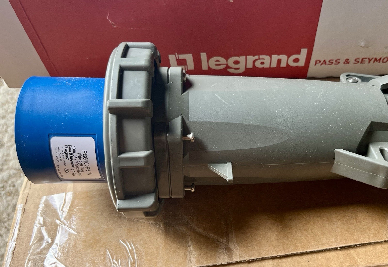 New Pass & Seymour Legrand PS5100P9-W 100A 3PH 120/208v 4P 5W Pin Sleeve Plug