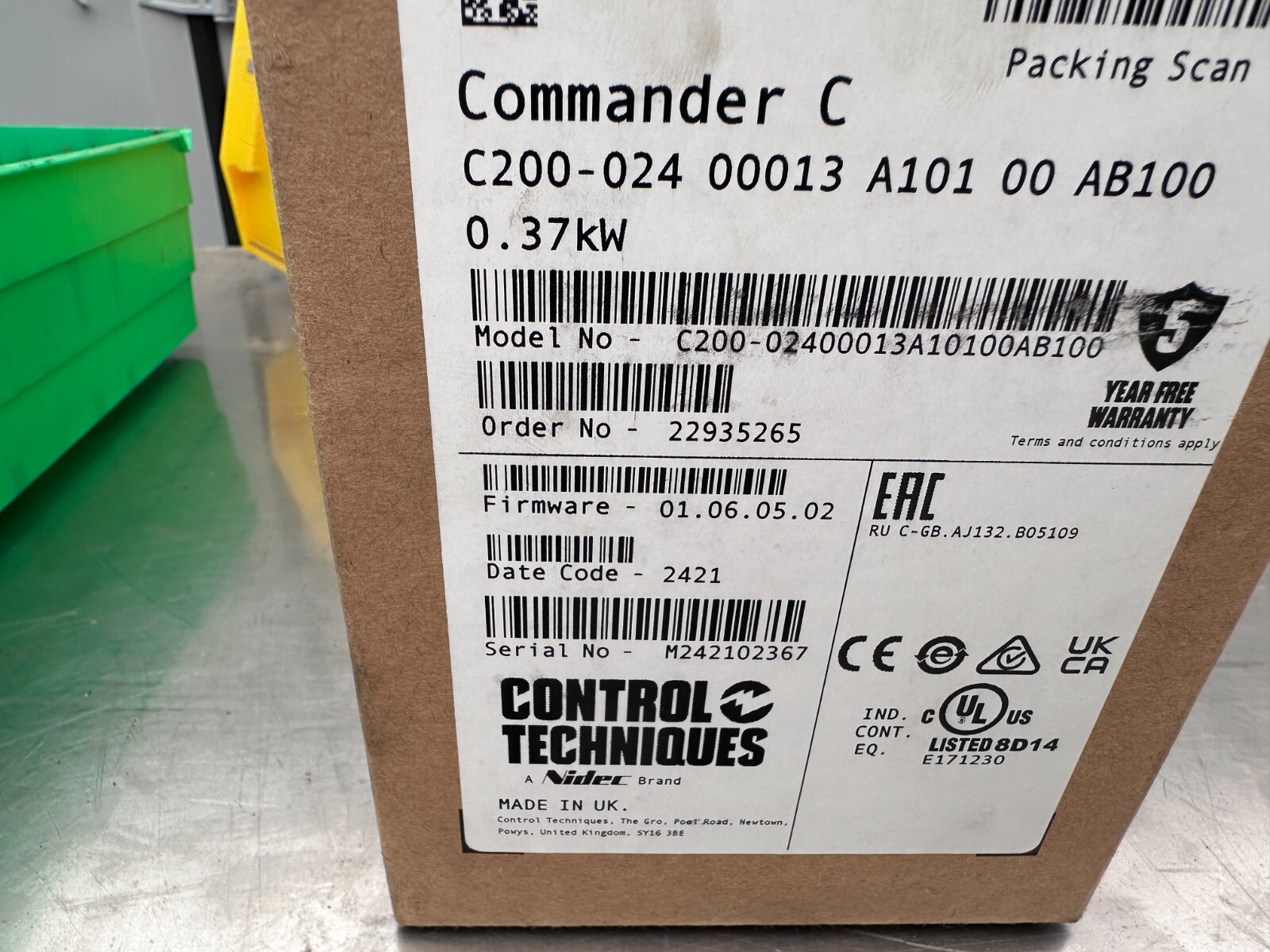 Control Techniques Commander C C200-024 00013 A101 00 AB100 0.37kW