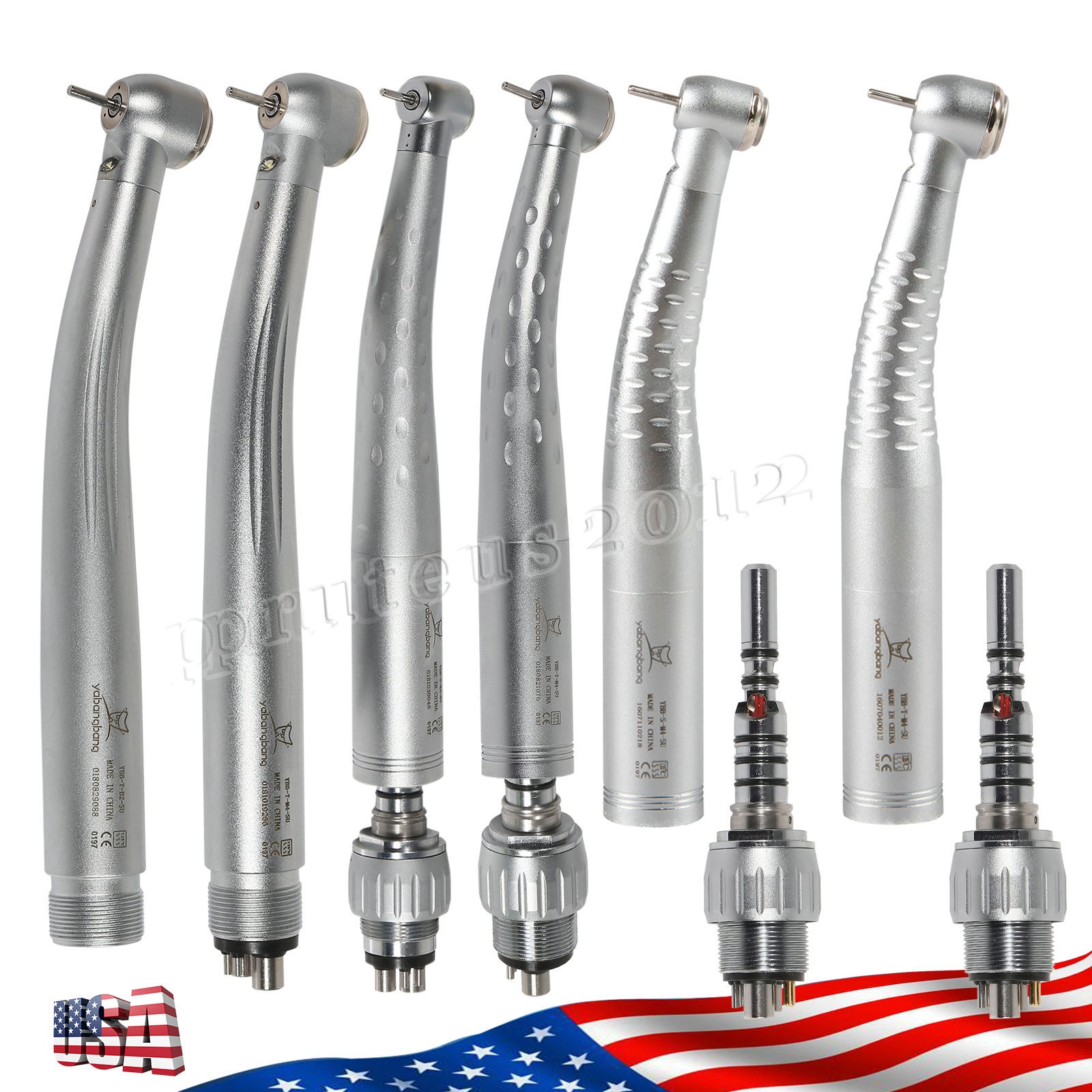 Yabangbang Dental High Speed / Fiber Optic LED Air Turbine Handpiece 2/4/6-Hole