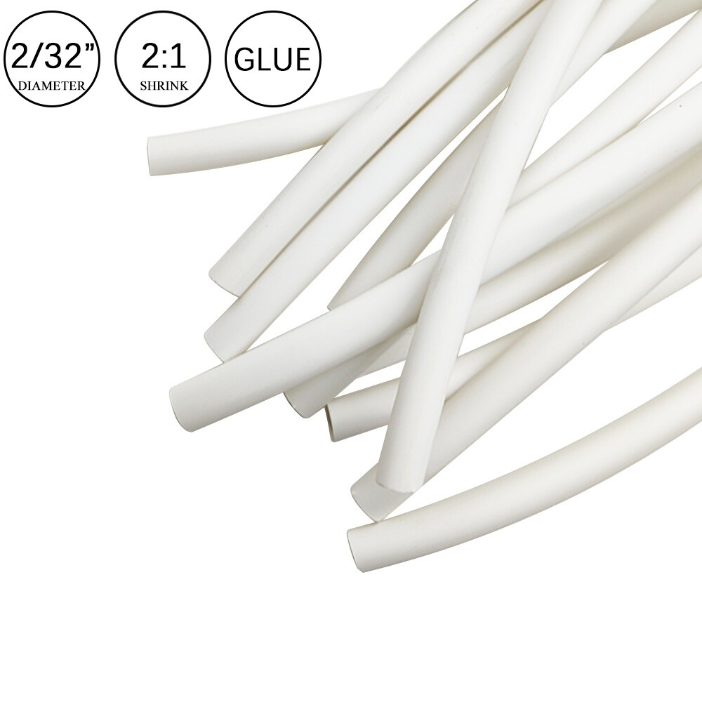 2:1 Heat Shrink Tubing Tube White Glue Waterproof Dual Wall Wires Wrap