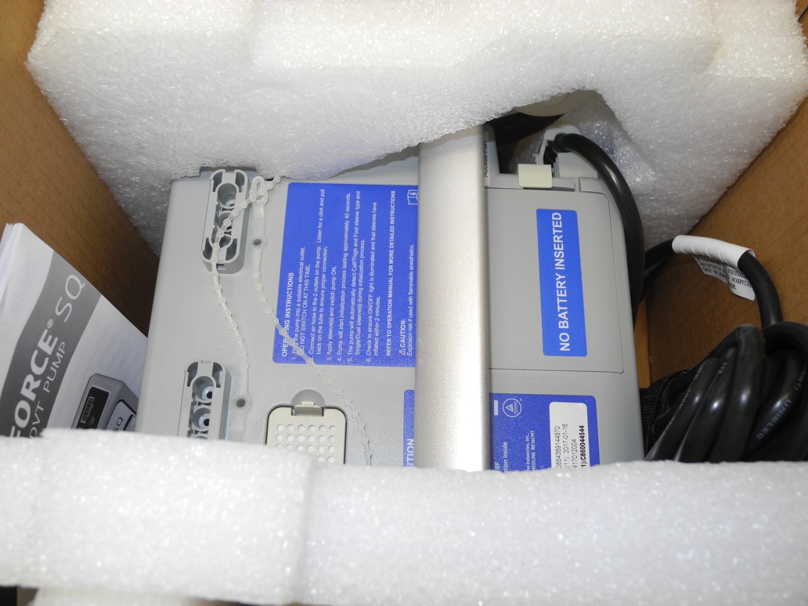 NEW IN FACTORY BOX MEDLINE MDS600SQ HEMO-FORCE SQ SEQUENTIAL DVT PUMP