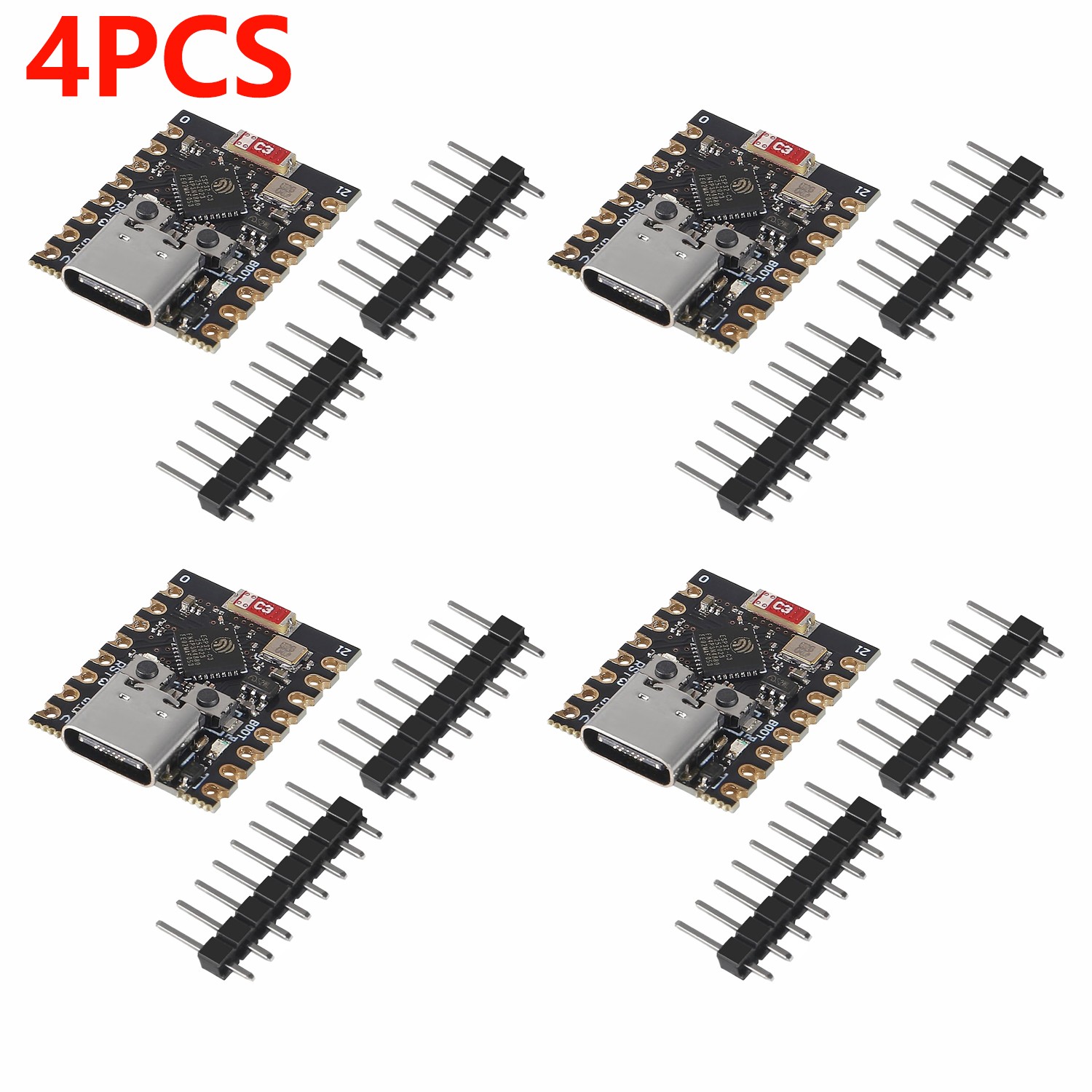 4X ESP32-C3 Development Board Super Mini 2.3V-3.6V WiFi Bluetooth 5.0 Type-C USB