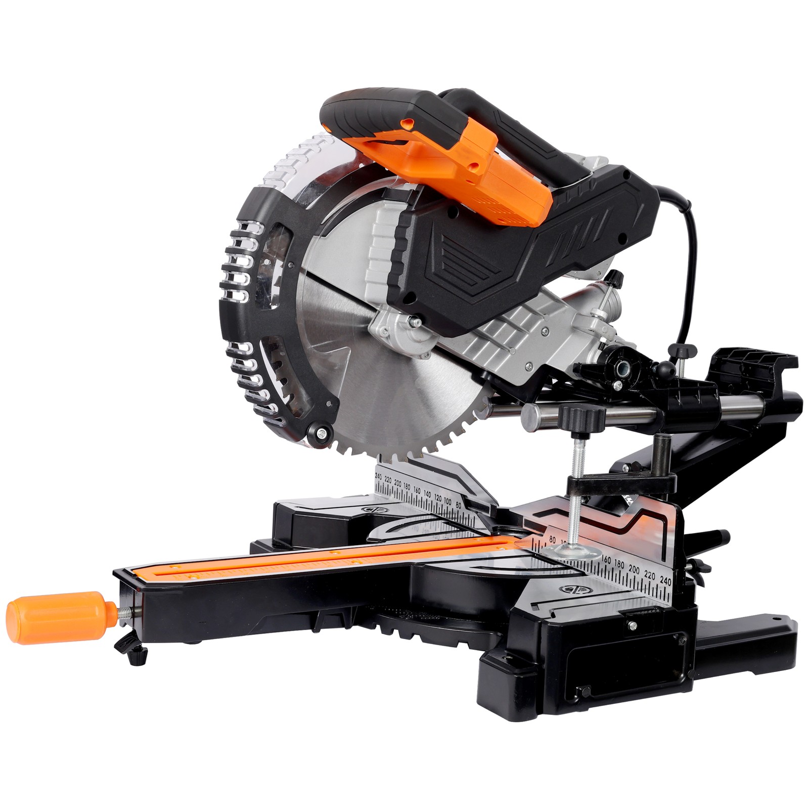 10″Dual Bevel 2 Speed Sliding Miter Saw w/LED,48T Blade,0-45°Bevel,5000/3200 RPM