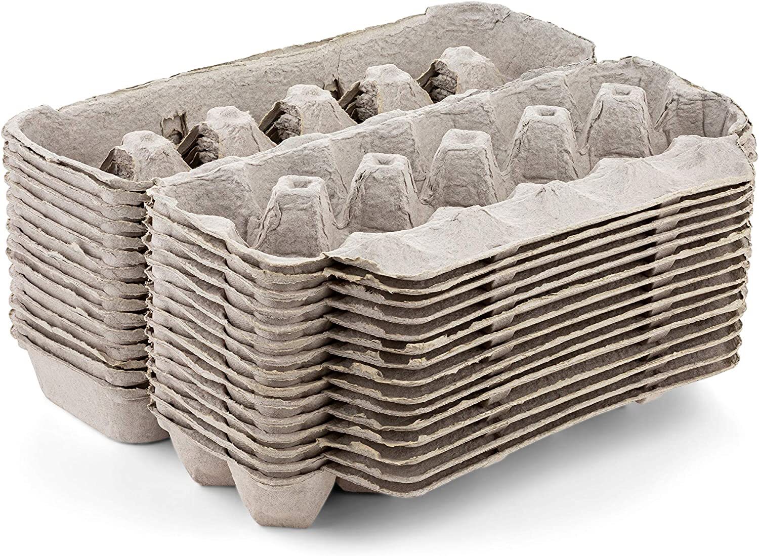 MT Products Printed Pulp Paper Jumbo Egg Cartons Hold Eggs 12 Count – Pack of 15