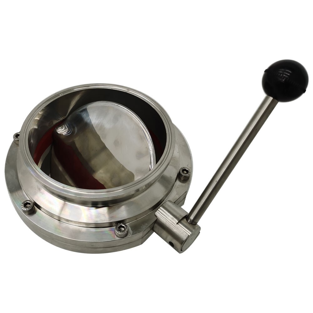 Sanitary Butterfly Valve 6Inch Tri Clamp Clover Tri Clamp Valve with Pull Handle