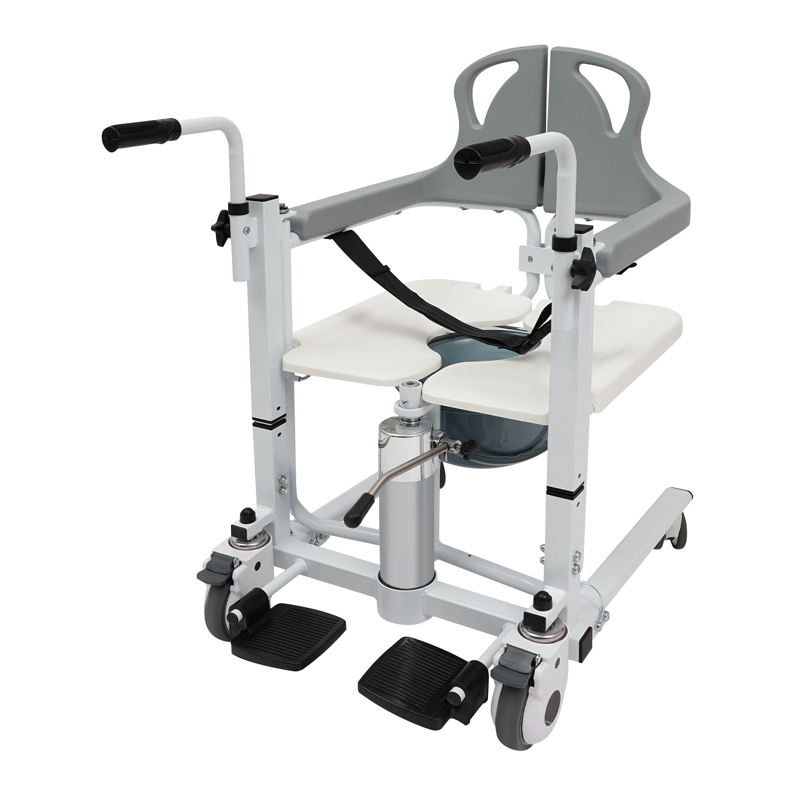 136kg/299.83lbs Patient Lift Nursing Chair Patient Hydraulic Transfer Wheelchair