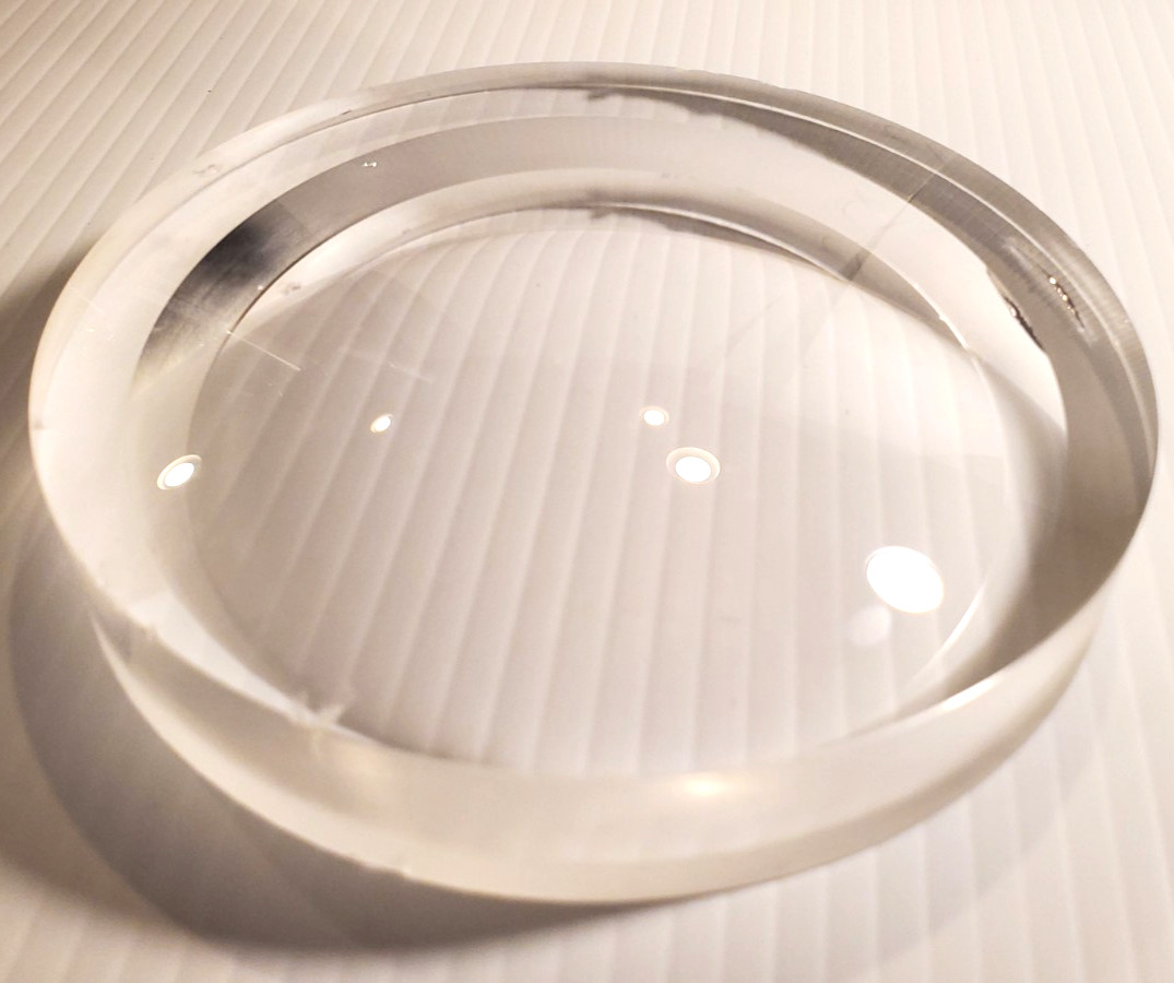 Barium Fluoride BaF2 Glass Concave Convex Optics 127mm Lens New 2nd Quality
