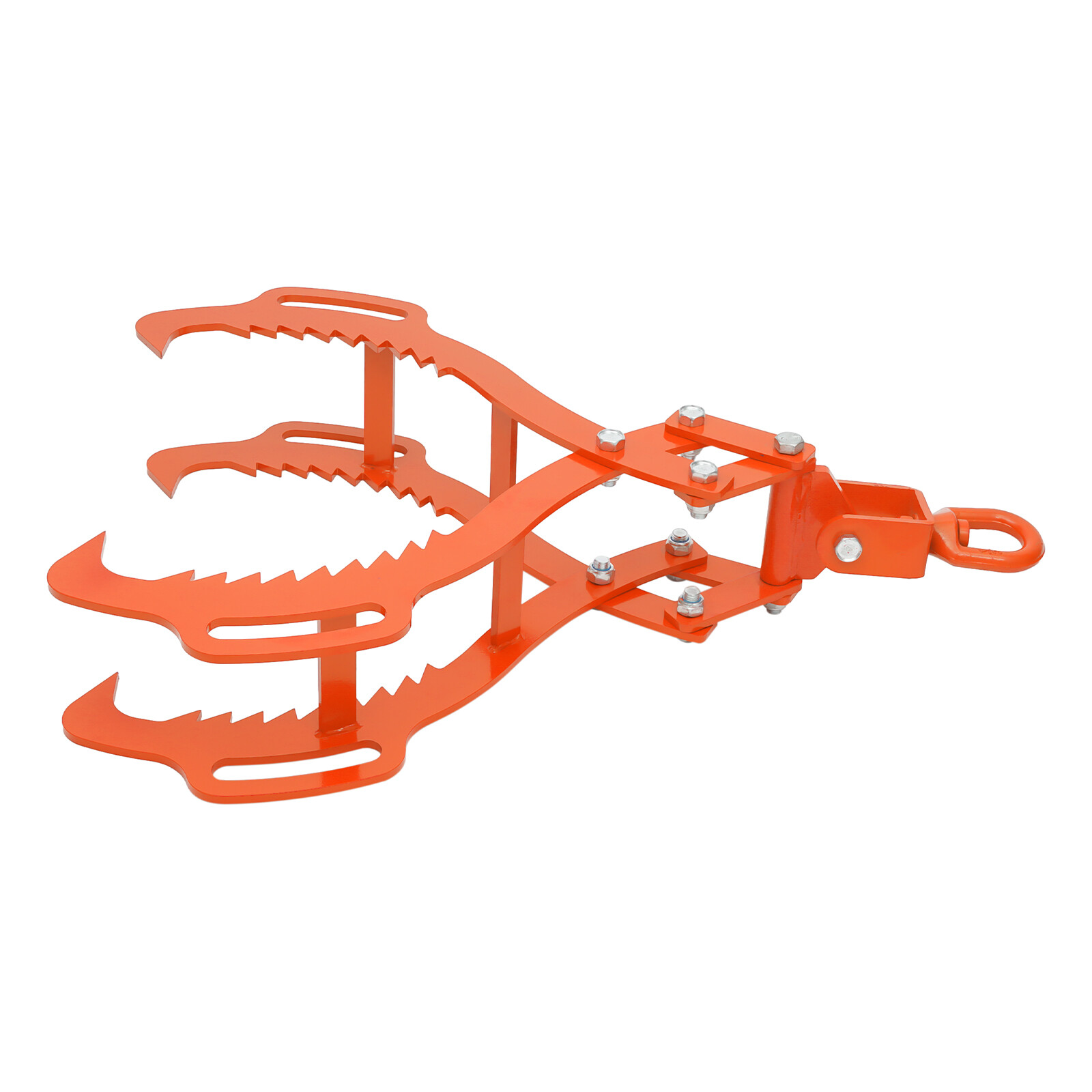 28in Log Lifting Tongs, Tractor Grapple, Heavy Duty,4 Claw Timber Carbon Steel