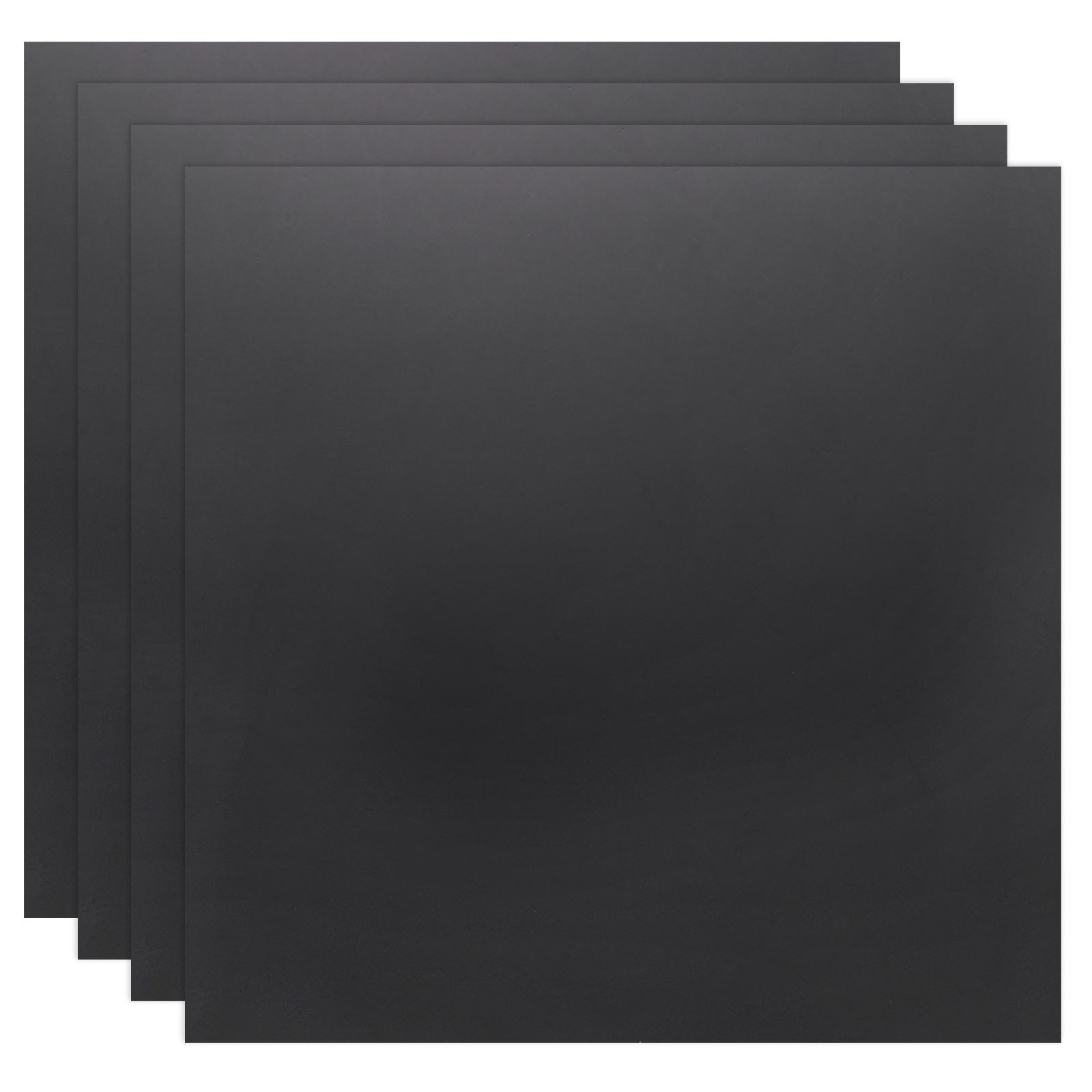 4 Pack ABS Plastic Sheet 0.02″ Thick 12″x12″ Flexible Hard Plastic Sheet Black