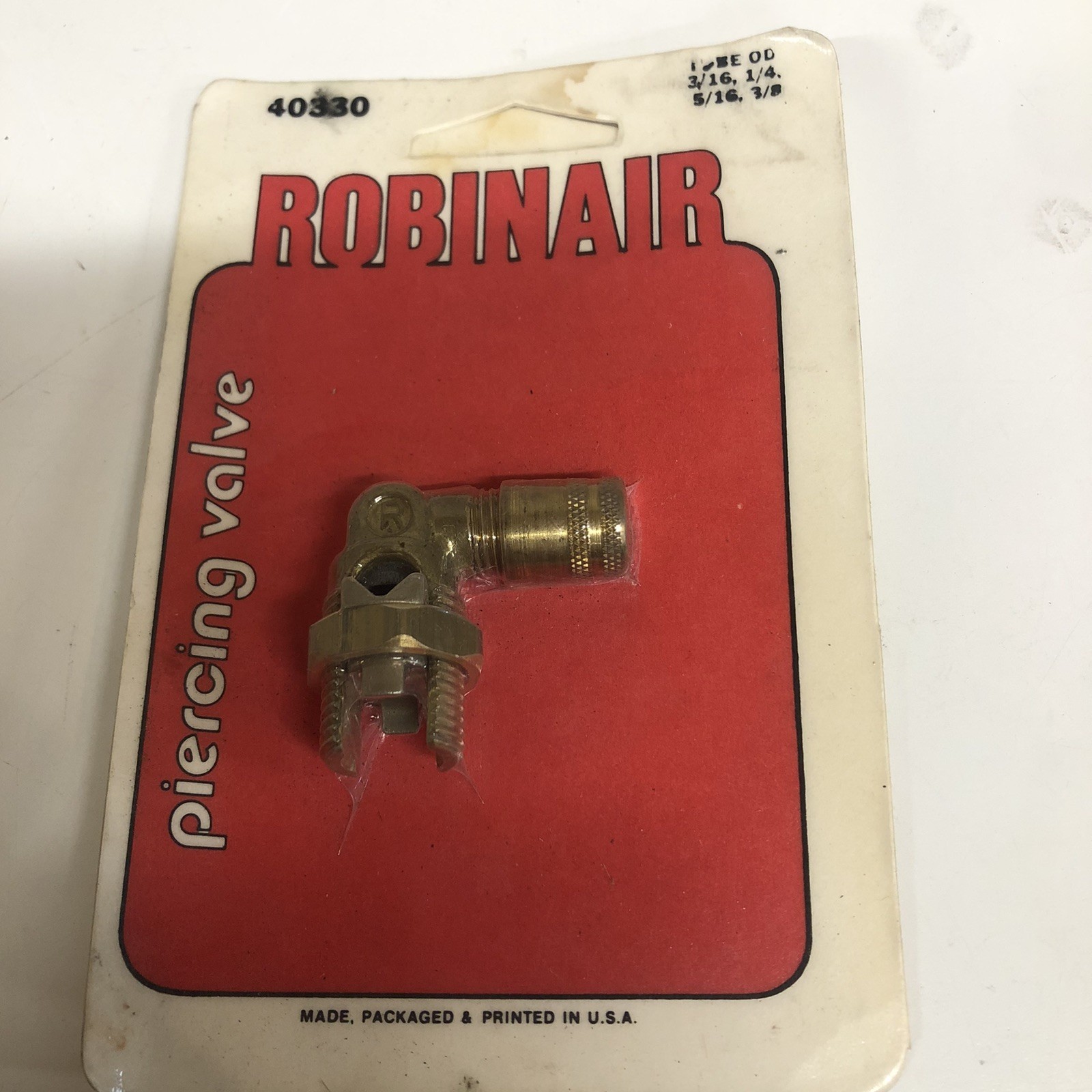 Robinair 40330 Line Piercing Valve for 3/16″, 1/4″, 5/16″, and 3/8″ OD