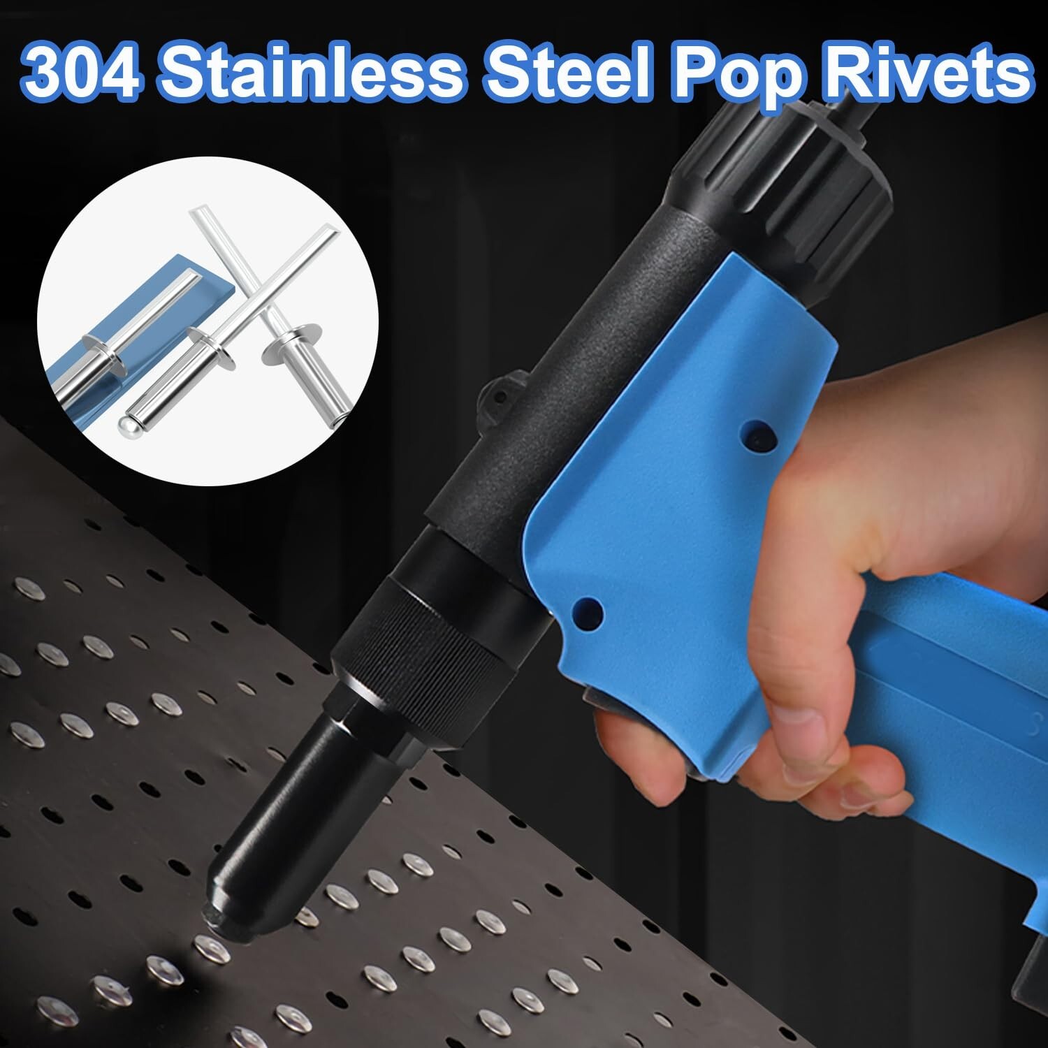 Seept 110pcs 7-Sizes 304 Stainless Steel Pop Rivets Assortment Kit 1/8″5/32″3
