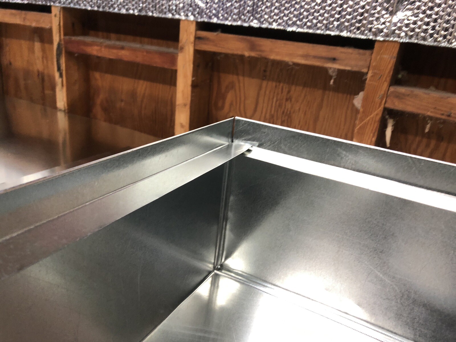 21 1/4 x 29 x 10 tall furnace stand return air box duct hvac