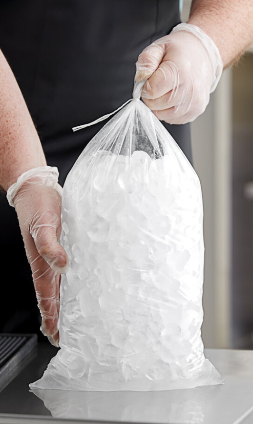 5 LB 1000/Bundle Clear Plastic Ice Bag 1.2 Mil Durable Plastic Extra Strength