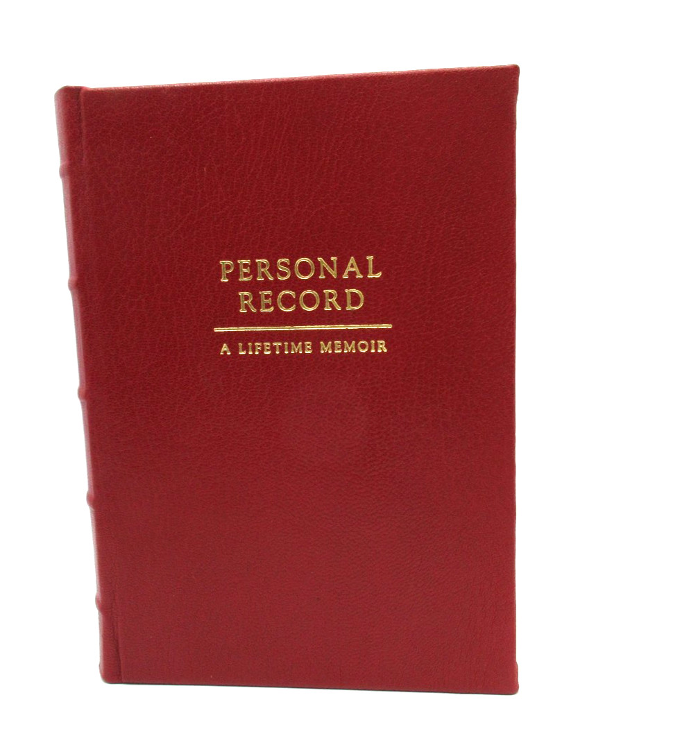 Personal Record: A Lifetime Memoir 8″ Goatskin Leather Journal Graphic Image