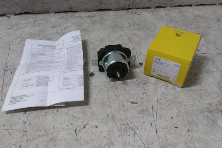 Hubbell CS8369 250VAC 50 A Current Rating Locking Receptacle (BW)