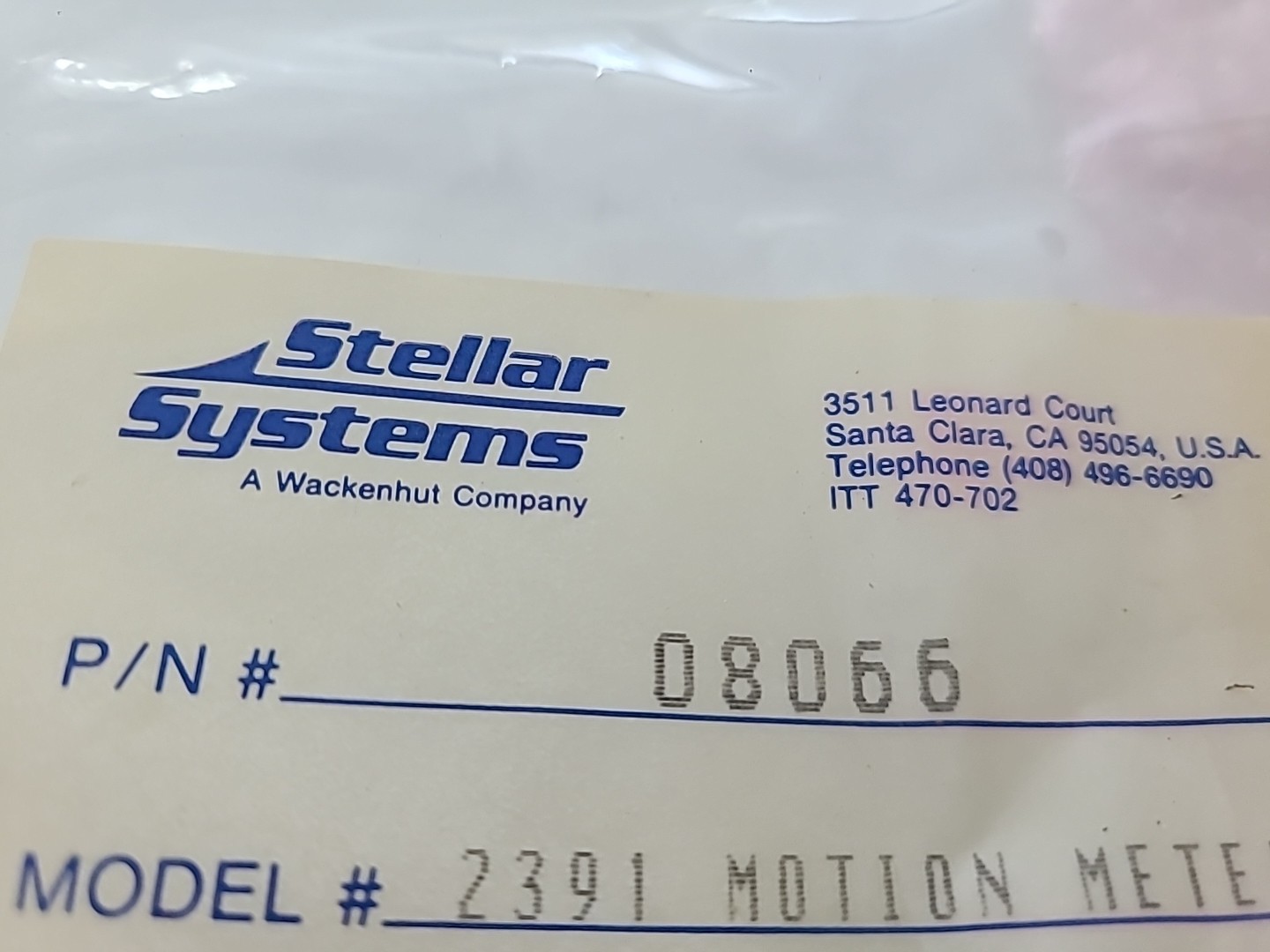 Stellar Systems (Wackenhut) Motion Null Meter | NSN 6625-01-319-4560 New in Wrap