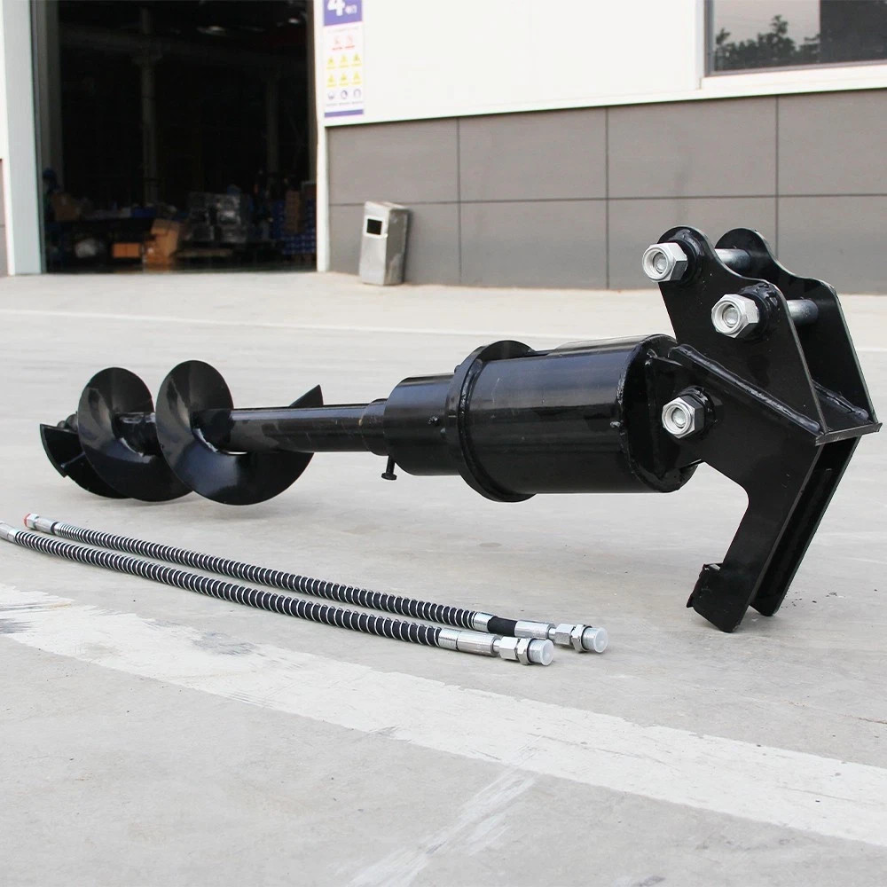 Mini Excavator Attachment Hydraulic 300mm Auger Drill with 25mm Pin FREE SHIP