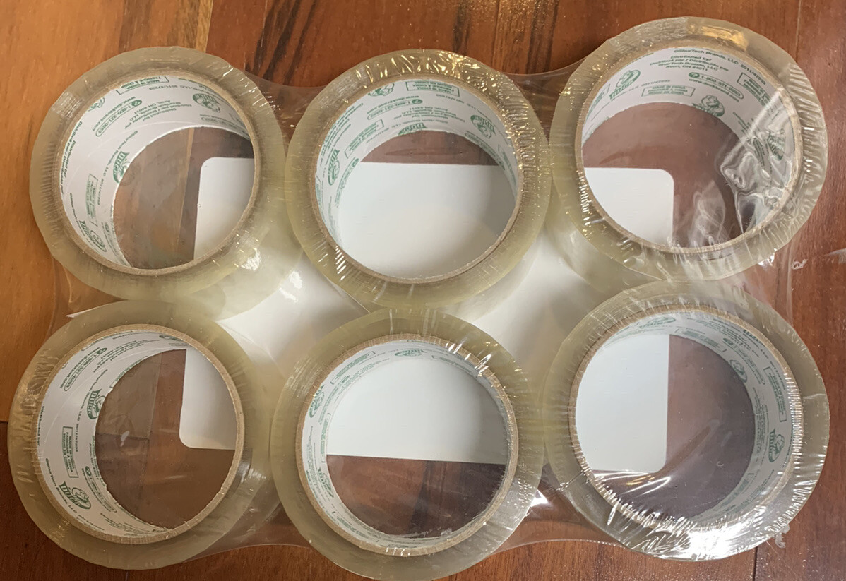 Duck Tape Brand Standard Packaging Tape Refill, 6 Rolls, 1.88 Inch x 327 Yards