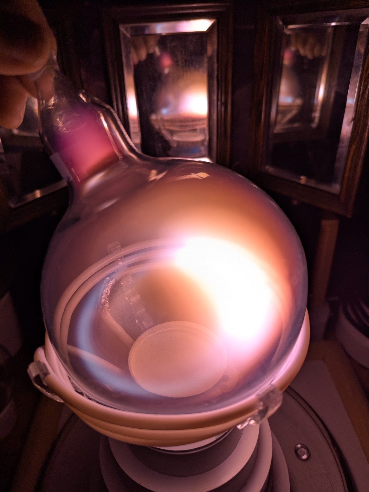 1L Ho/Xe Zerg Labs Experimental TICP Electrodeless Plasma Art Flask
