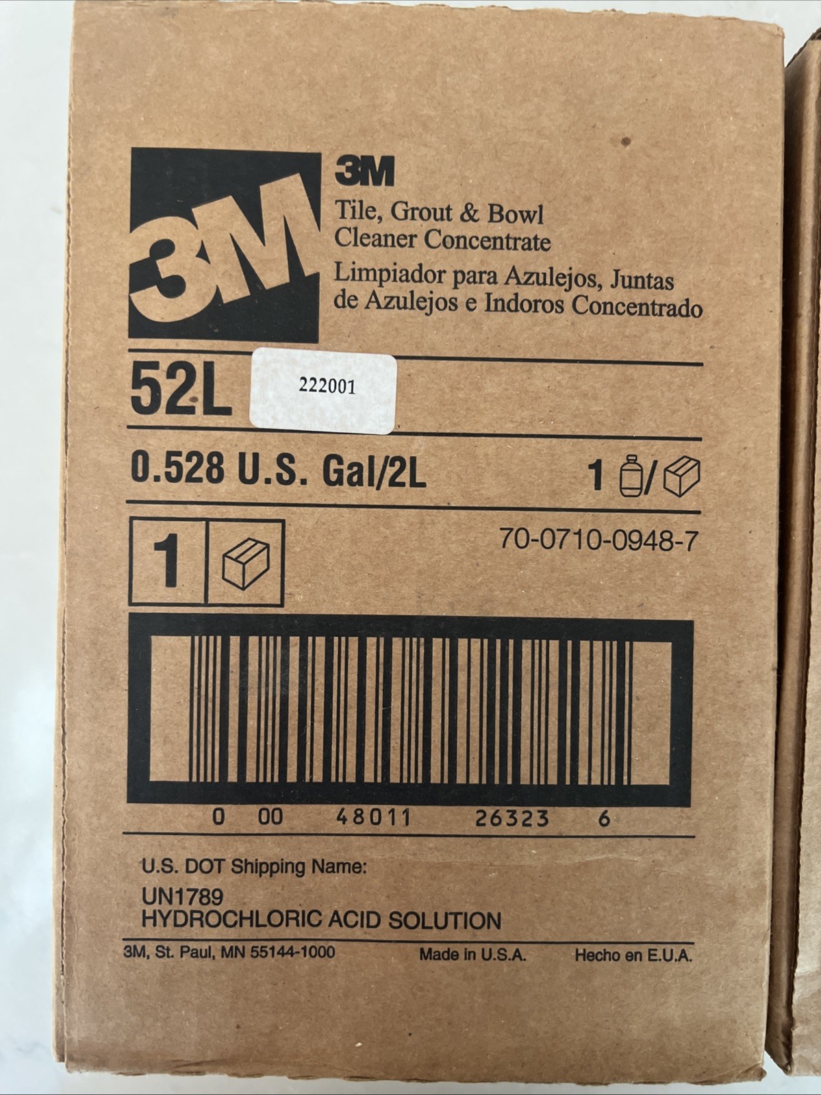 2x 2 liters 3M 52L Tile Grout Bowl Cleaner Concentrate Twist & Fill New In Box