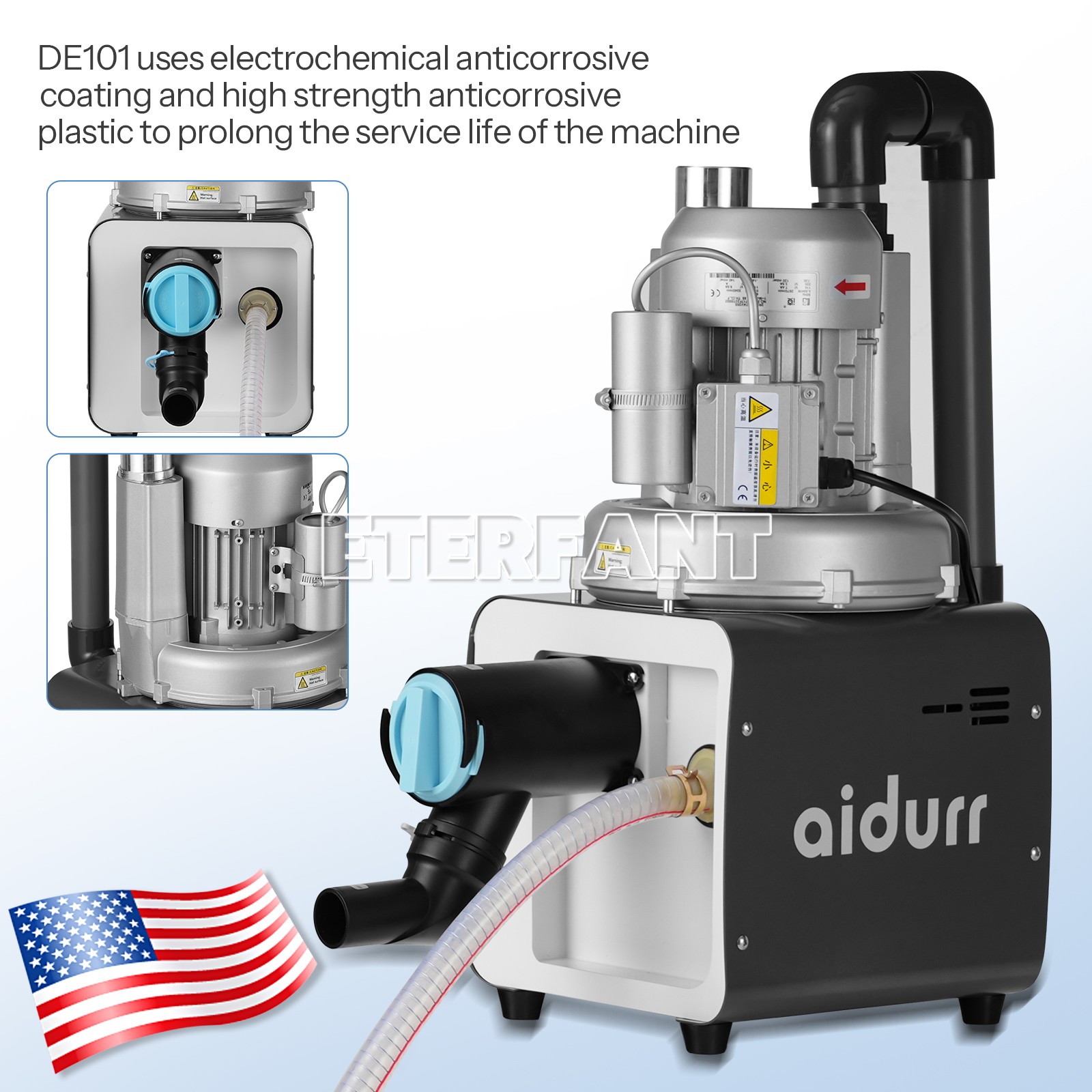 ETERFANT Mobile Electric Suction Unit/Dental Delivery Unit System Cart Treatment