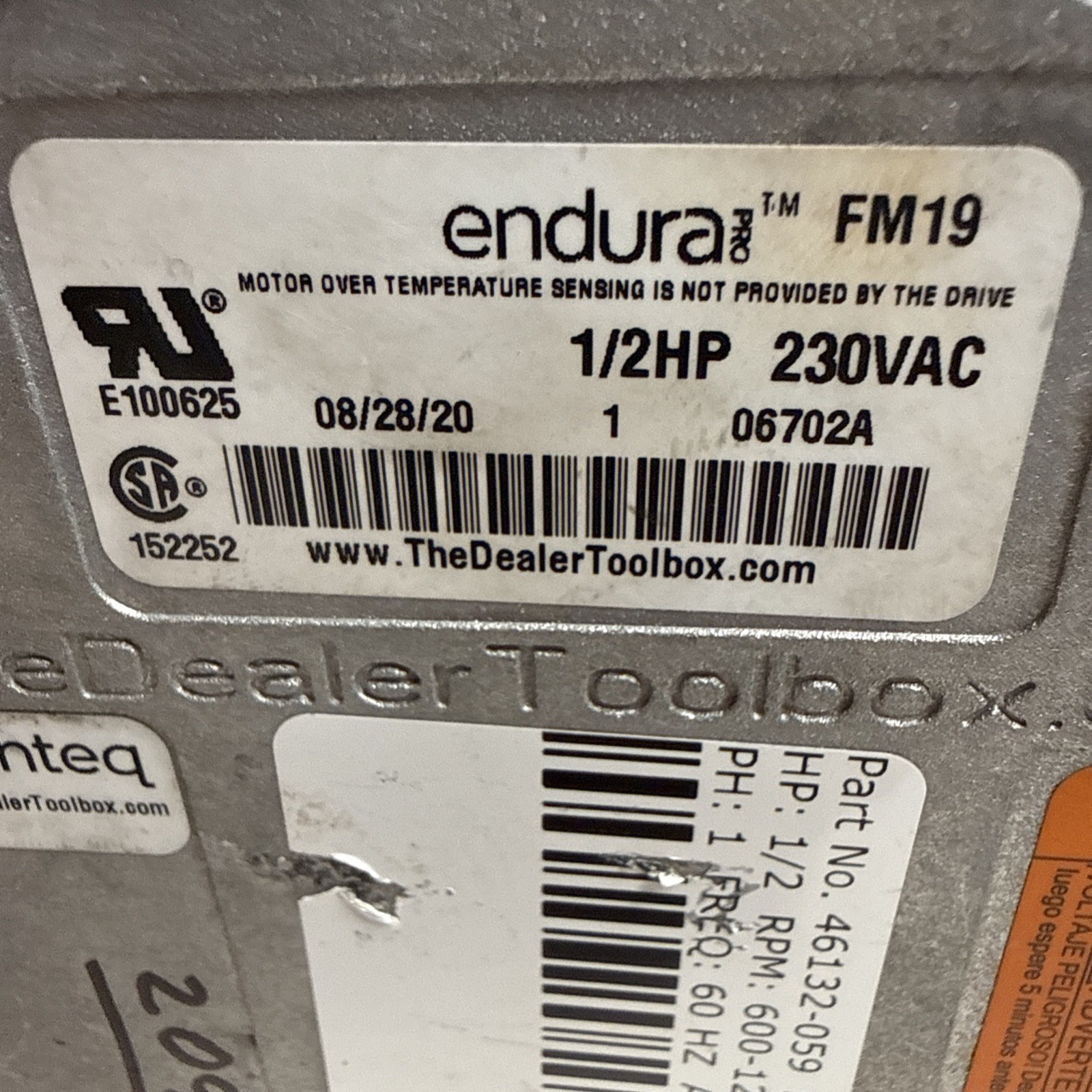 Genteq Endura FM19 module 1/2 HP Rotation CCW Part #46132-059