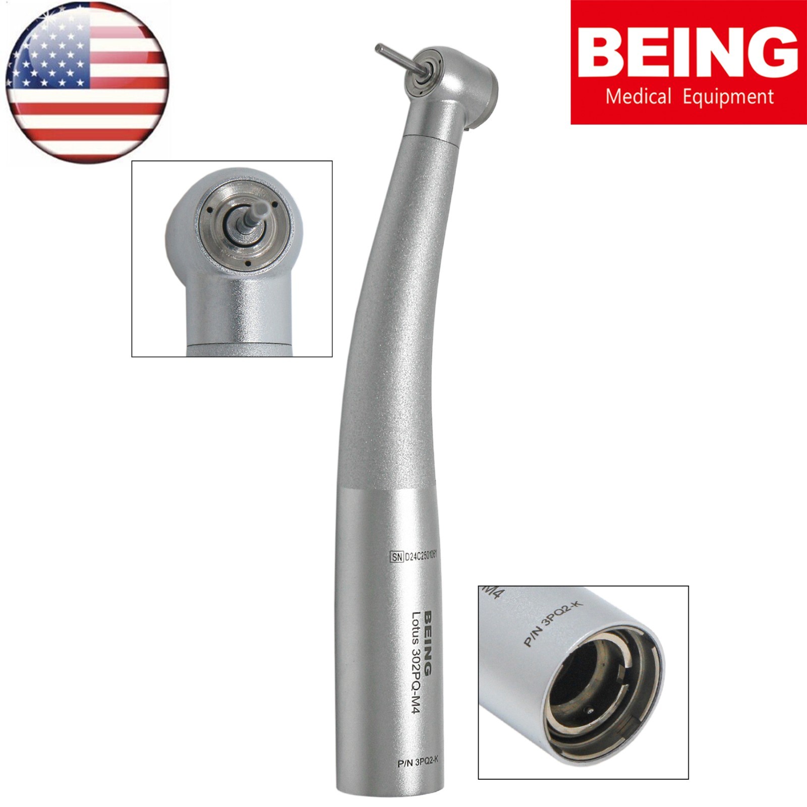 BEING Dental High Speed Fiber Optic Handpiece 4/6Hole Coupler Fit KaVo MULTIflex