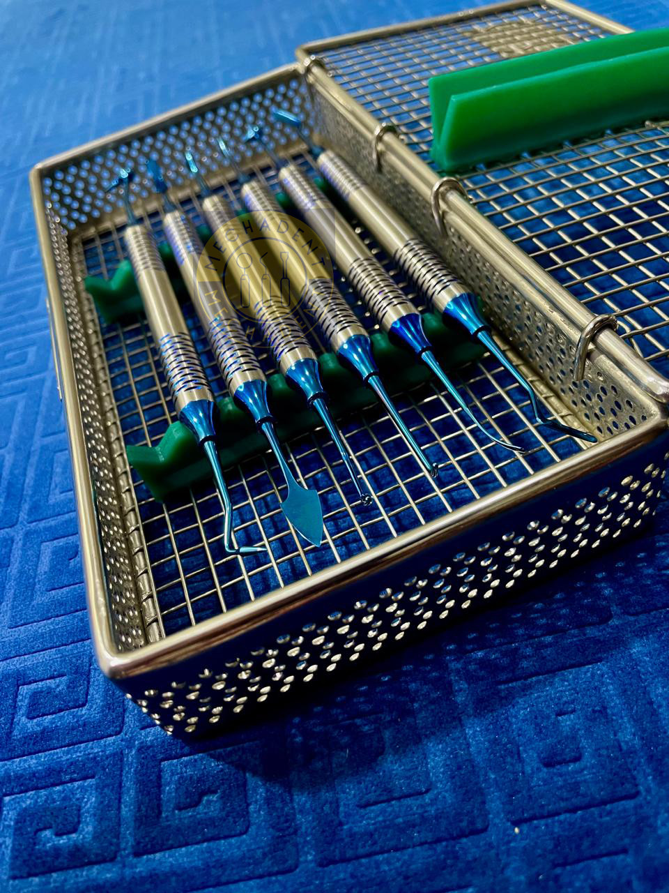Dental Composite Filling Instruments Blue Titanium Coated Restorative Set – 6Pcs