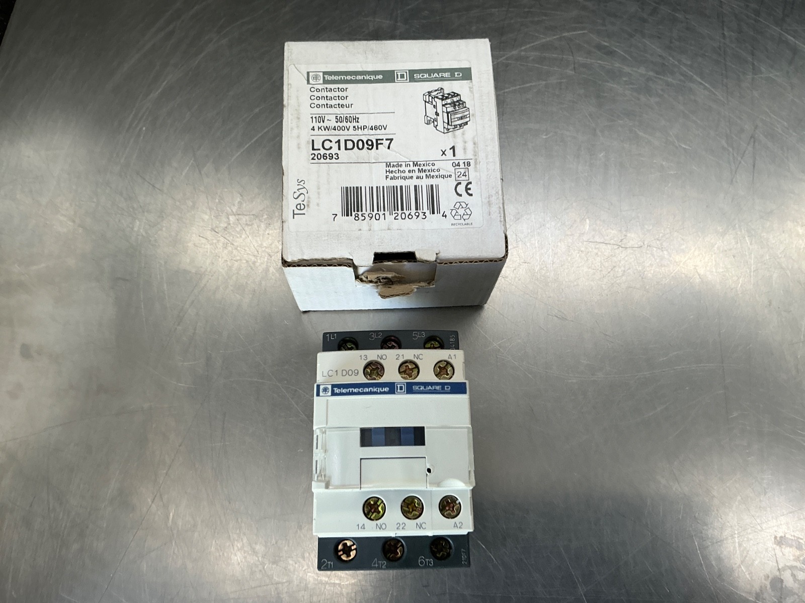 Telemecanique LC1D09F7 Contactor 110v 50/60Hz
